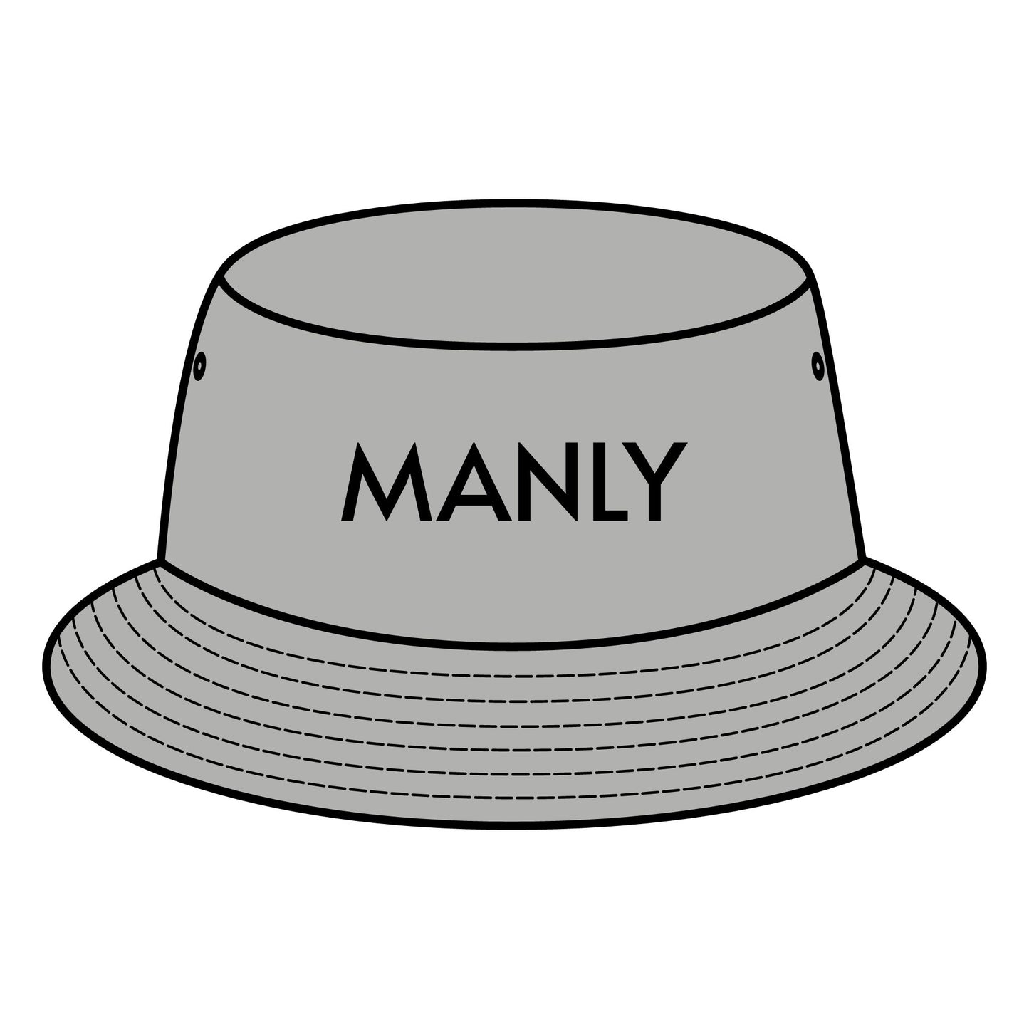 MANLY Bucket Hat with Custom Northern Beaches Logo Design