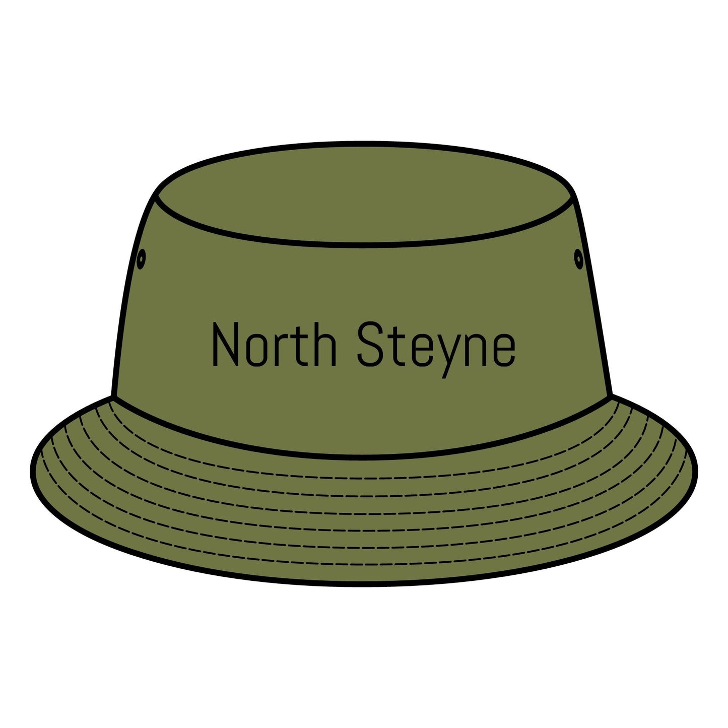 NORTH STEYNE Bucket Hat with Custom Northern Beaches Logo Design