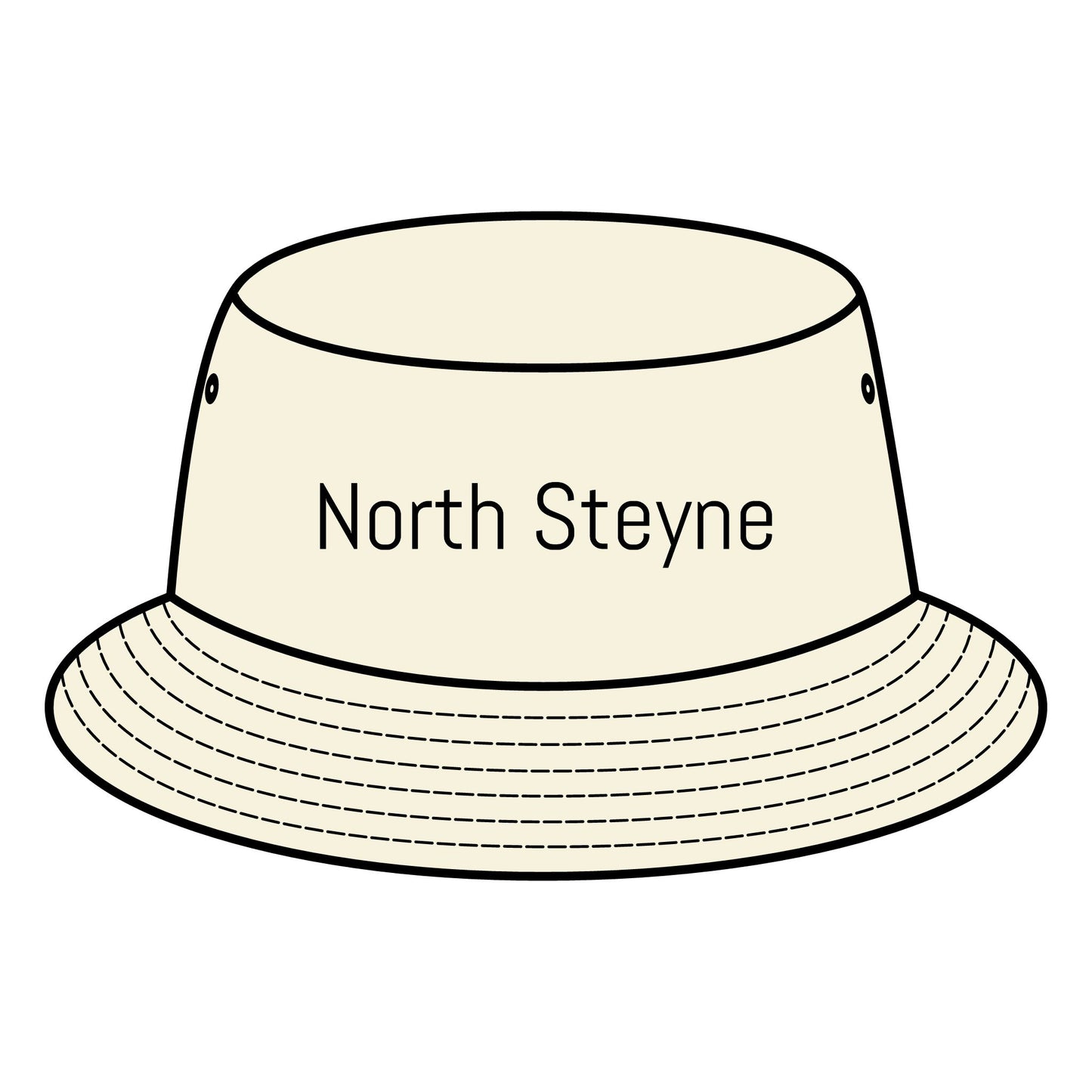 NORTH STEYNE Bucket Hat with Custom Northern Beaches Logo Design