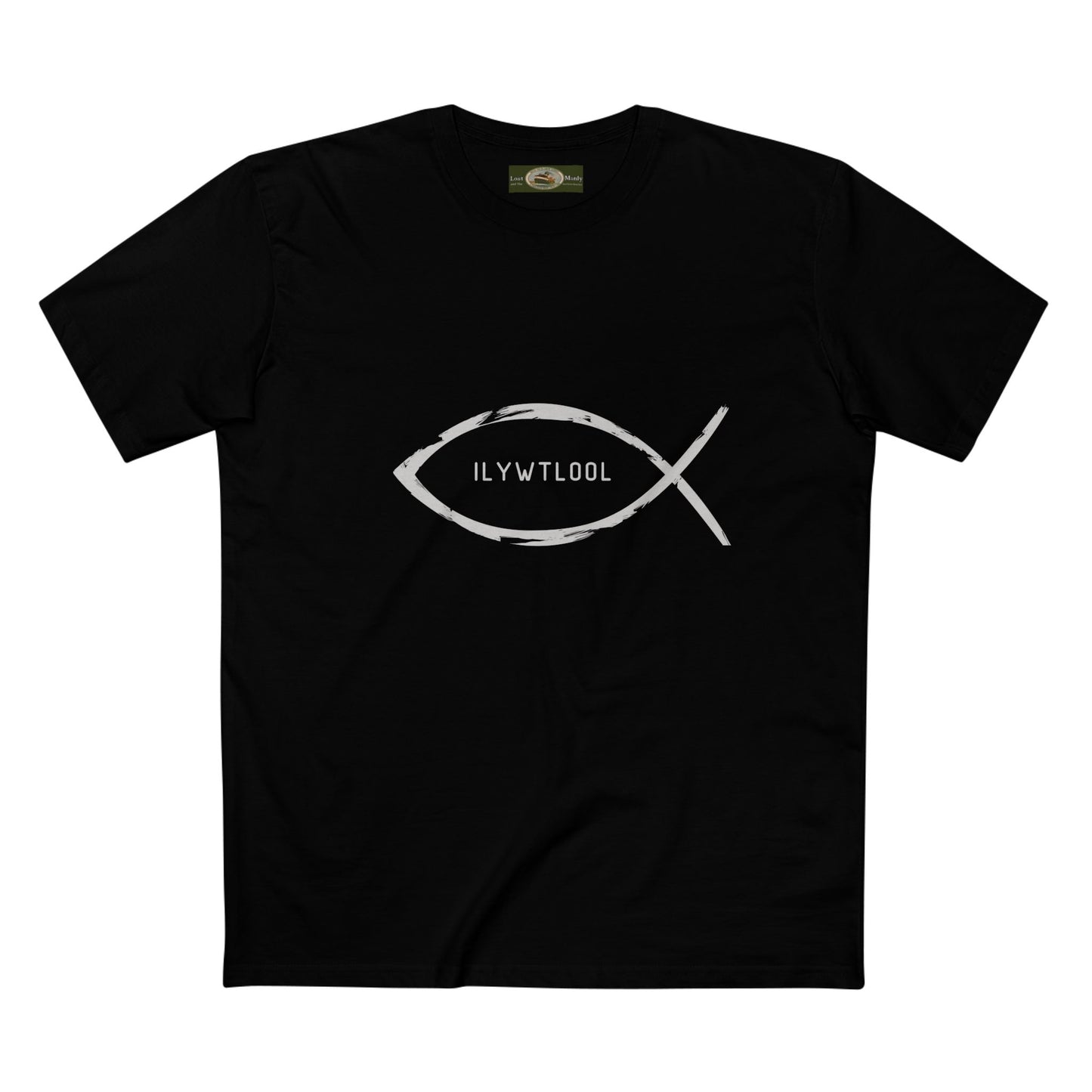 Christian Fish Acronym Adult Tee - Lost Manly Shop