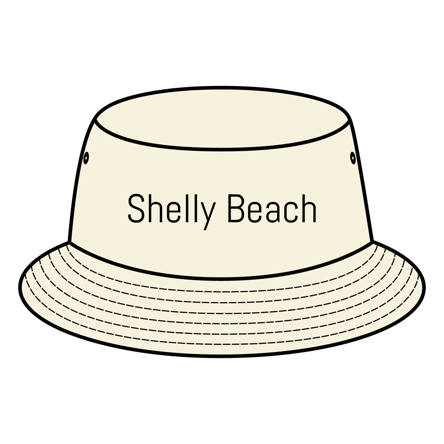 SHELLY BEACH Bucket Hat Custom Northern Beaches Logo Design