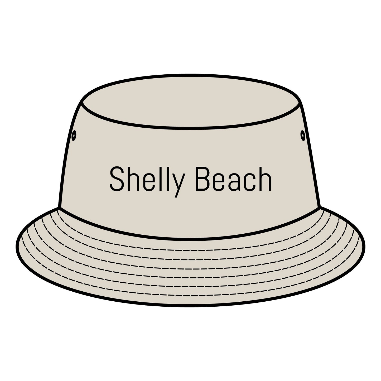 SHELLY BEACH Bucket Hat Custom Northern Beaches Logo Design