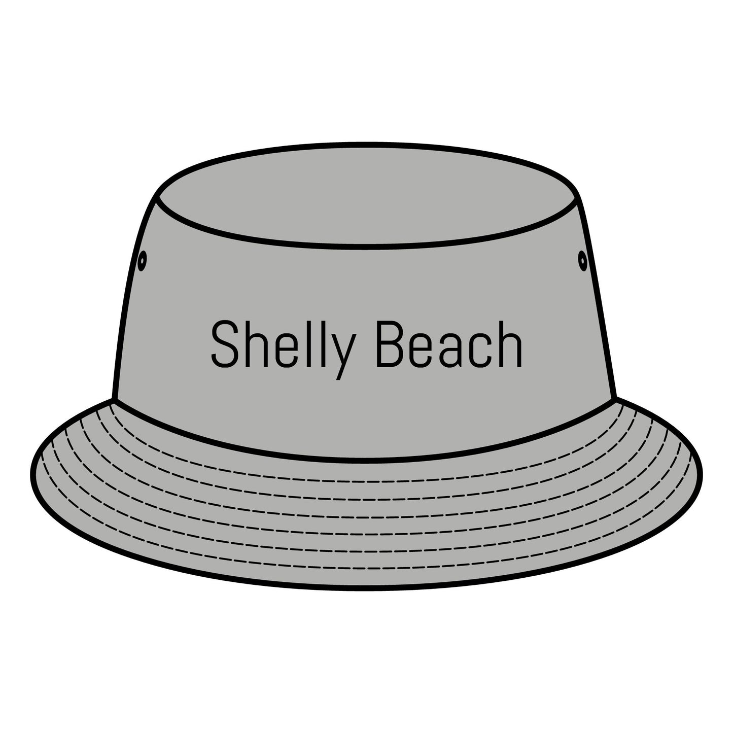 SHELLY BEACH Bucket Hat Custom Northern Beaches Logo Design