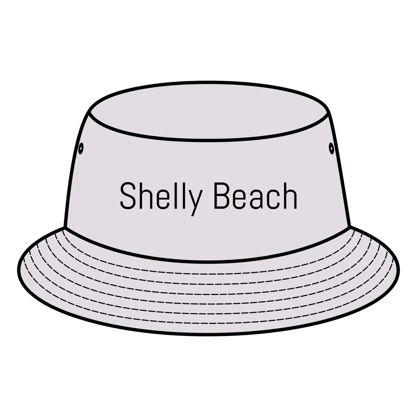 SHELLY BEACH Bucket Hat Custom Northern Beaches Logo Design