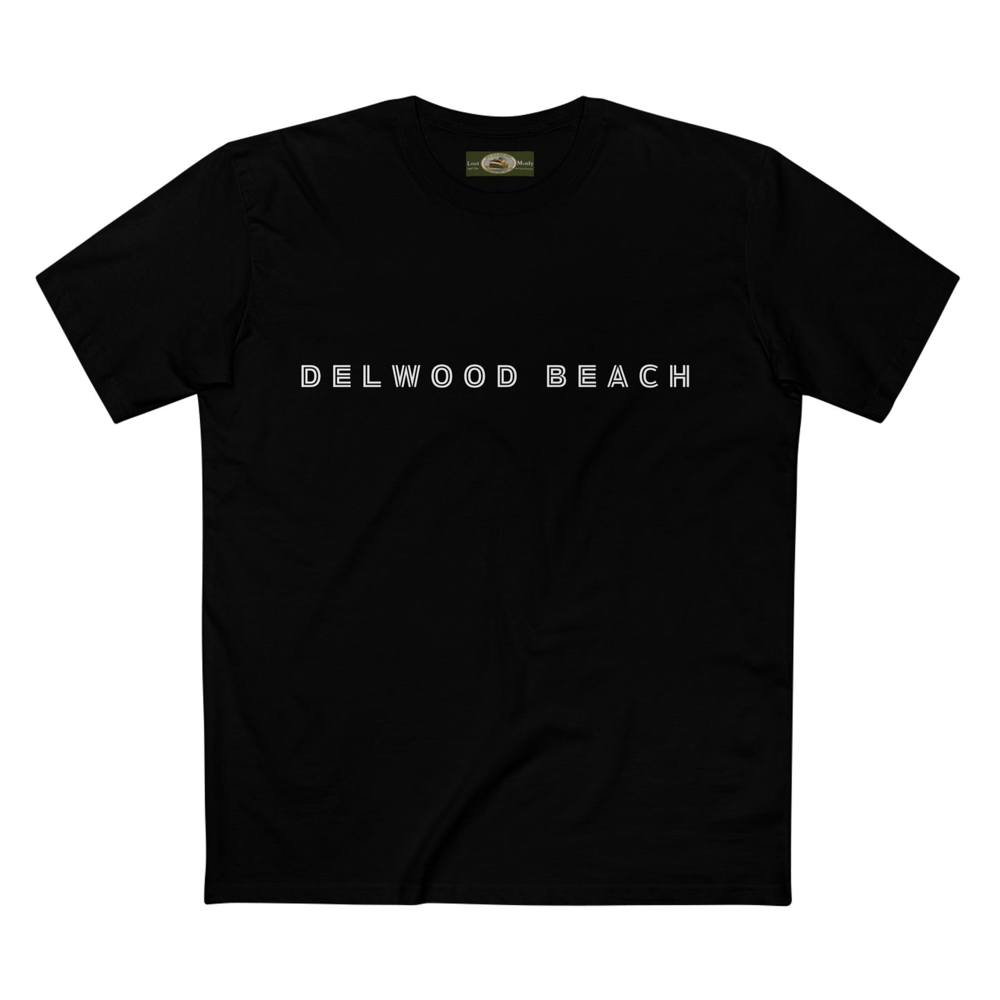 Delwood Beach logo on Adult Staple Cotton T-Shirt