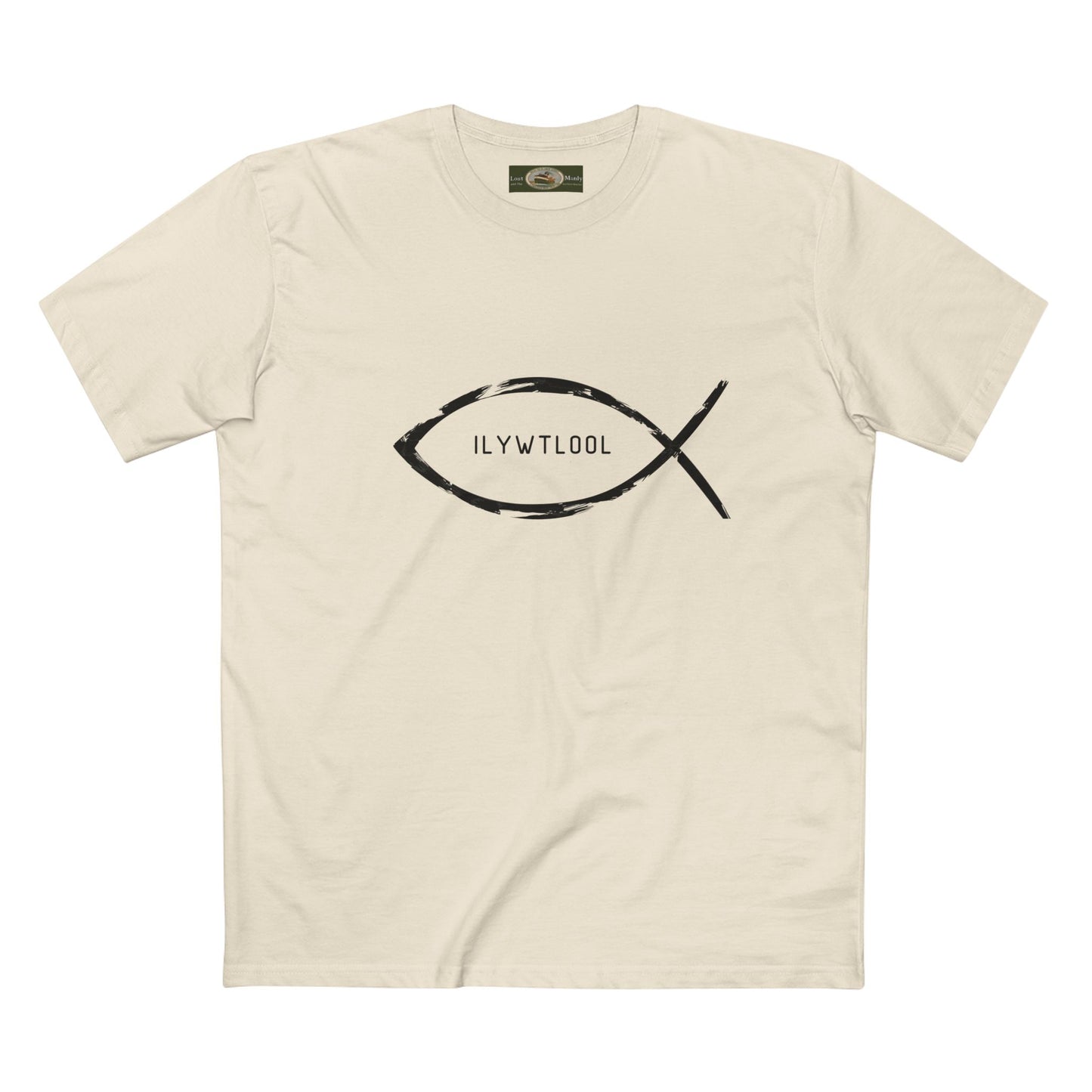 Christian Fish Acronym Adult Tee - Lost Manly Shop