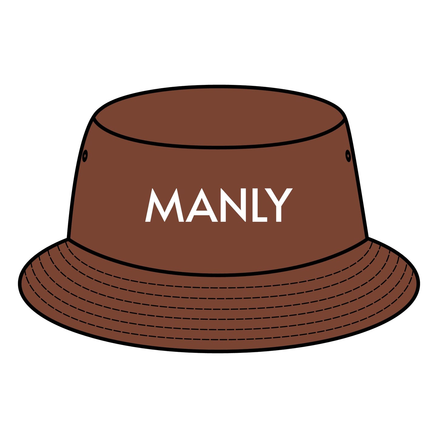 MANLY Bucket Hat with Custom Northern Beaches Logo Design