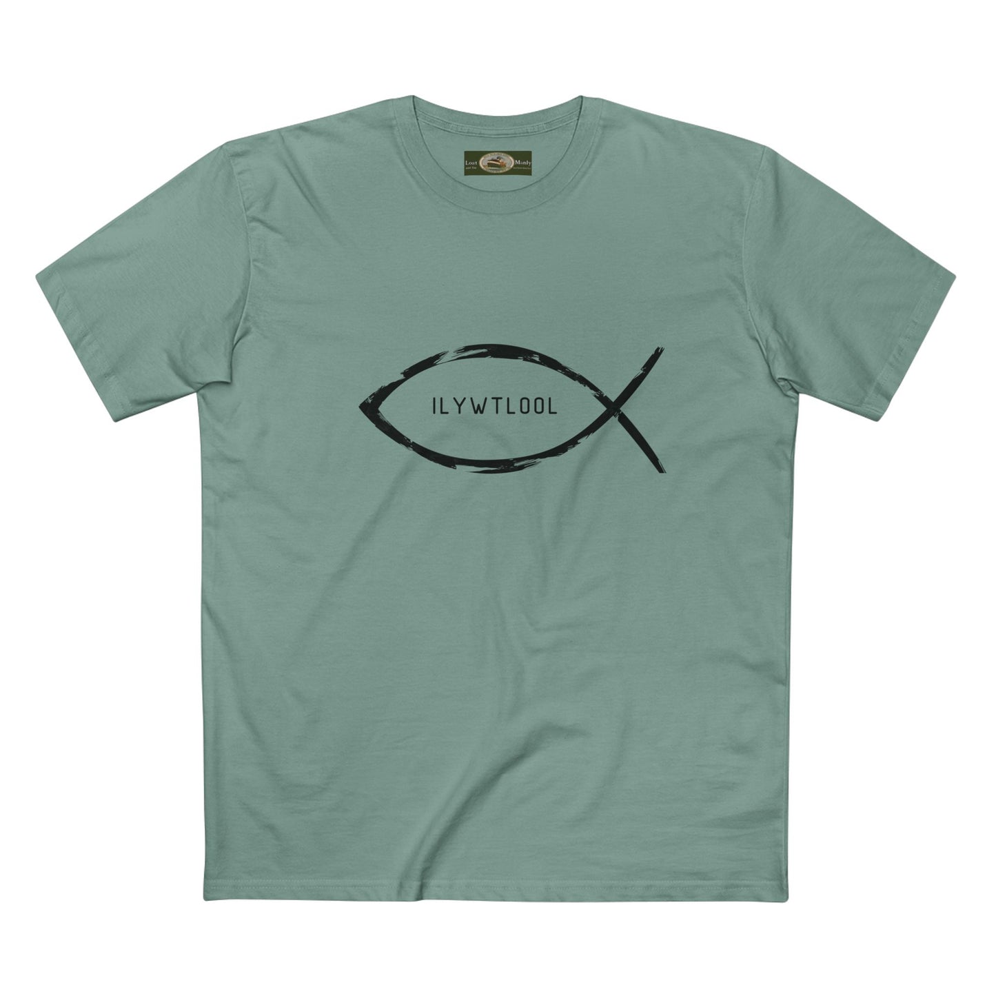 Christian Fish Acronym Adult Tee - Lost Manly Shop