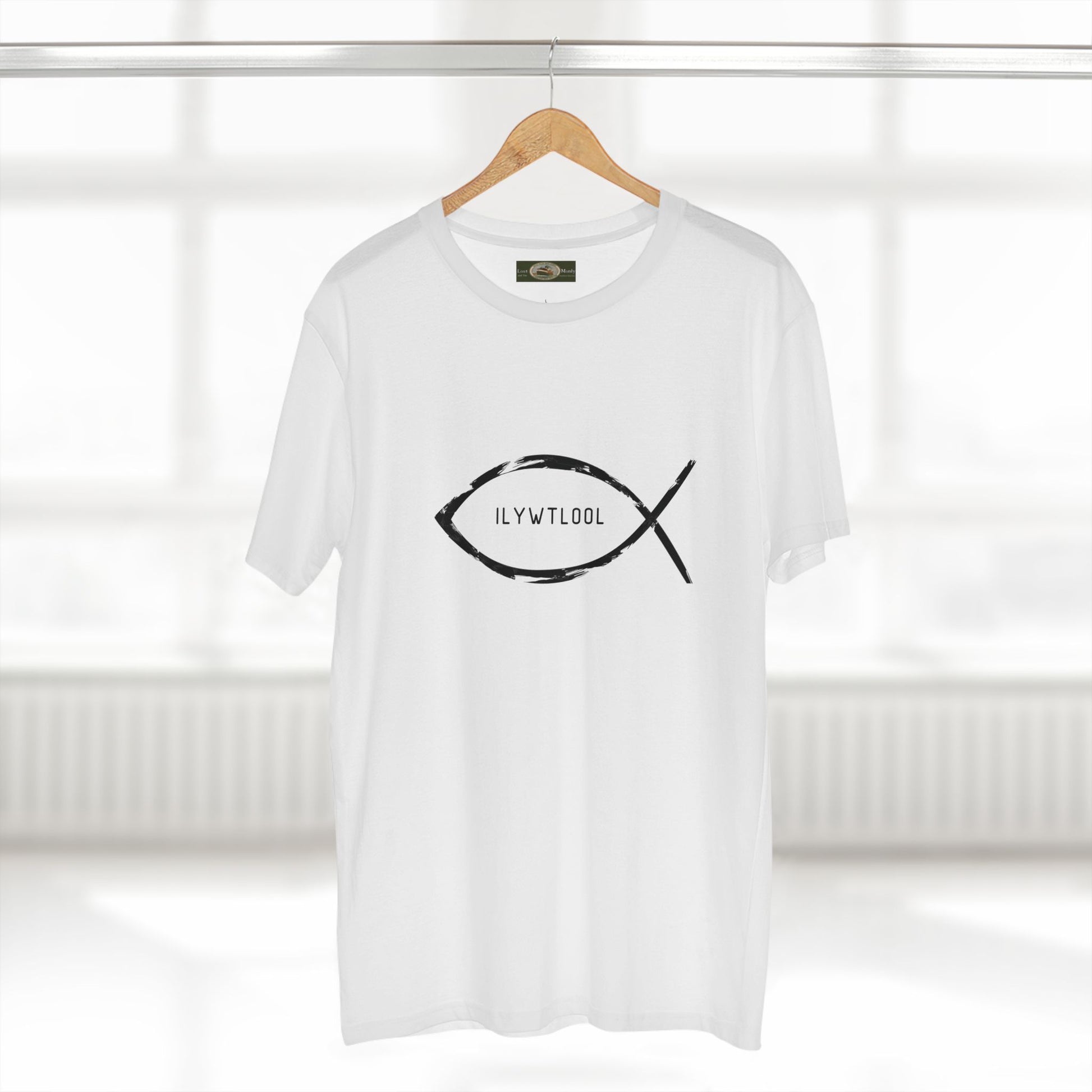 Christian Fish Acronym Adult Tee - Lost Manly Shop