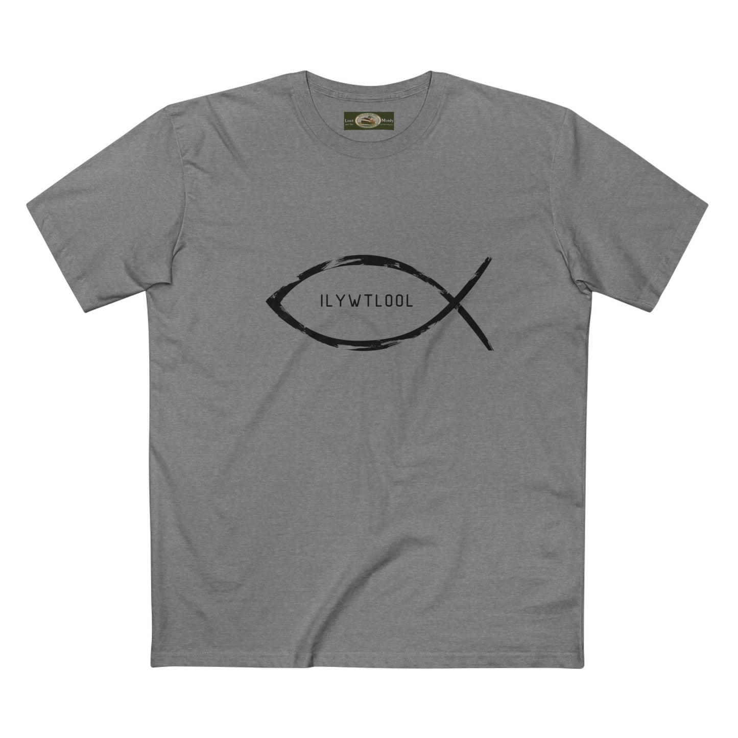 Christian Fish Acronym Adult Tee - Lost Manly Shop