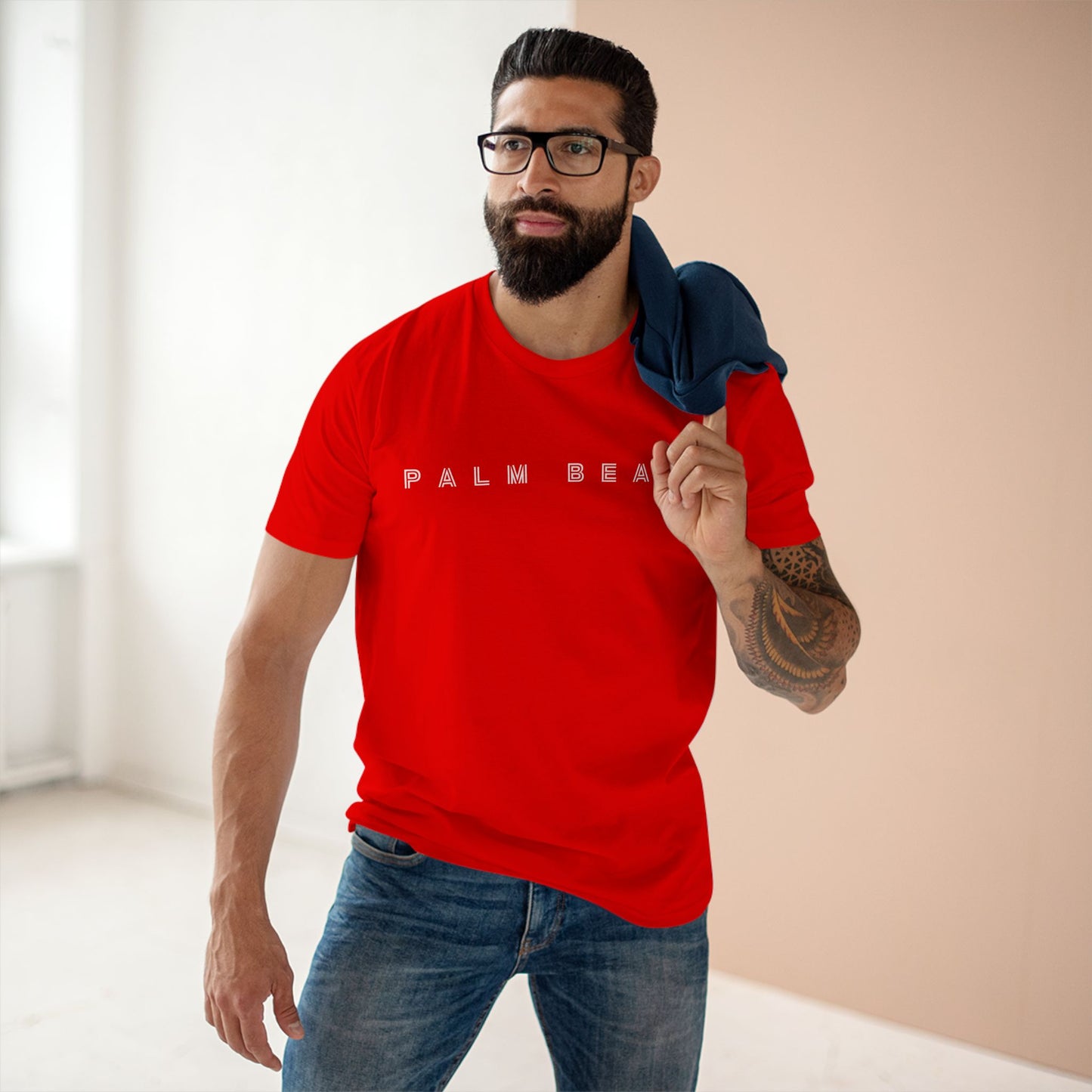 Palm Beach logo on Adult Staple Cotton T-Shirt