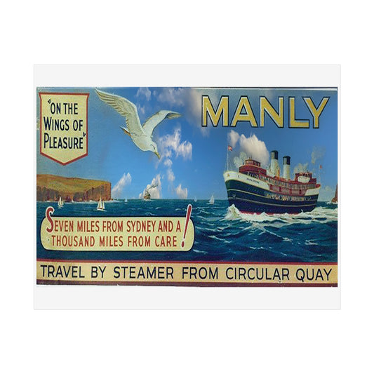 Manly Ferry Vintage Travel Poster Prints 1940s - Lost Manly Shop