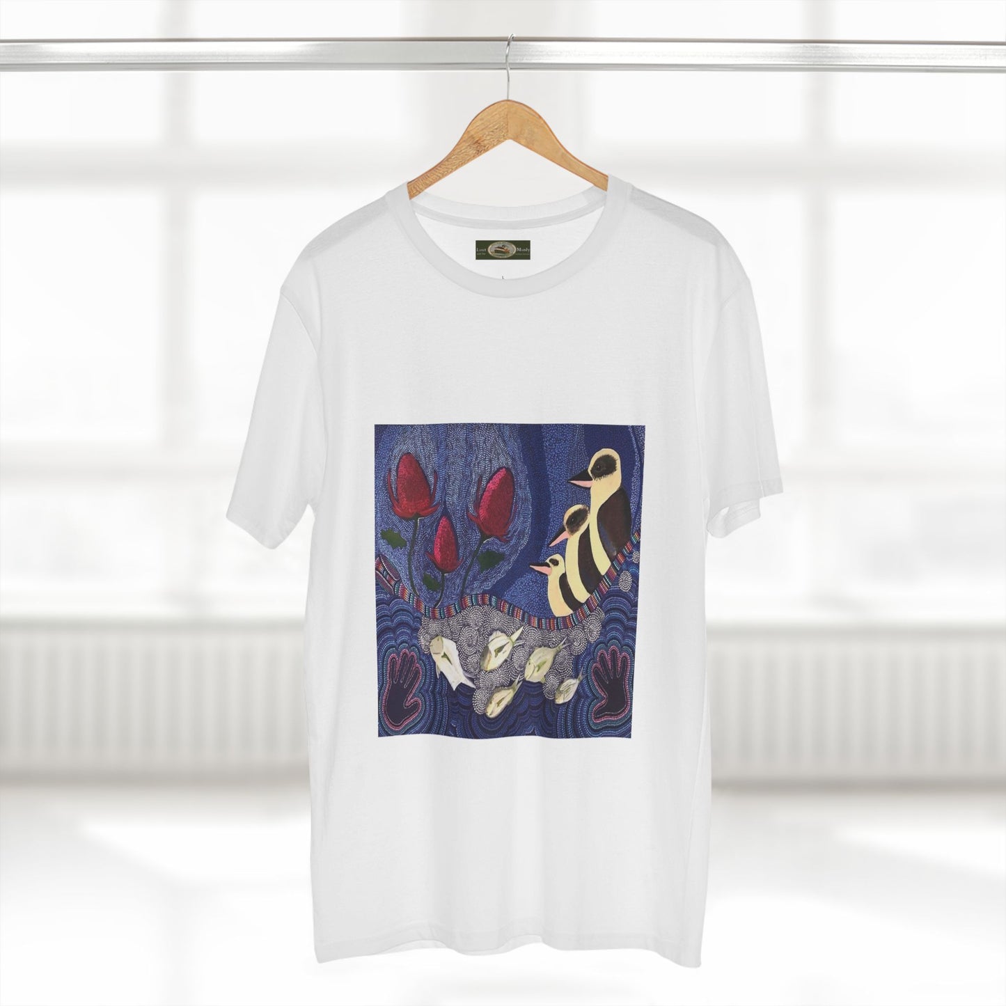 Adult T-Shirt Australian Natives painting by local Indigenous Artist k_dotpaintings - Lost Manly Shop