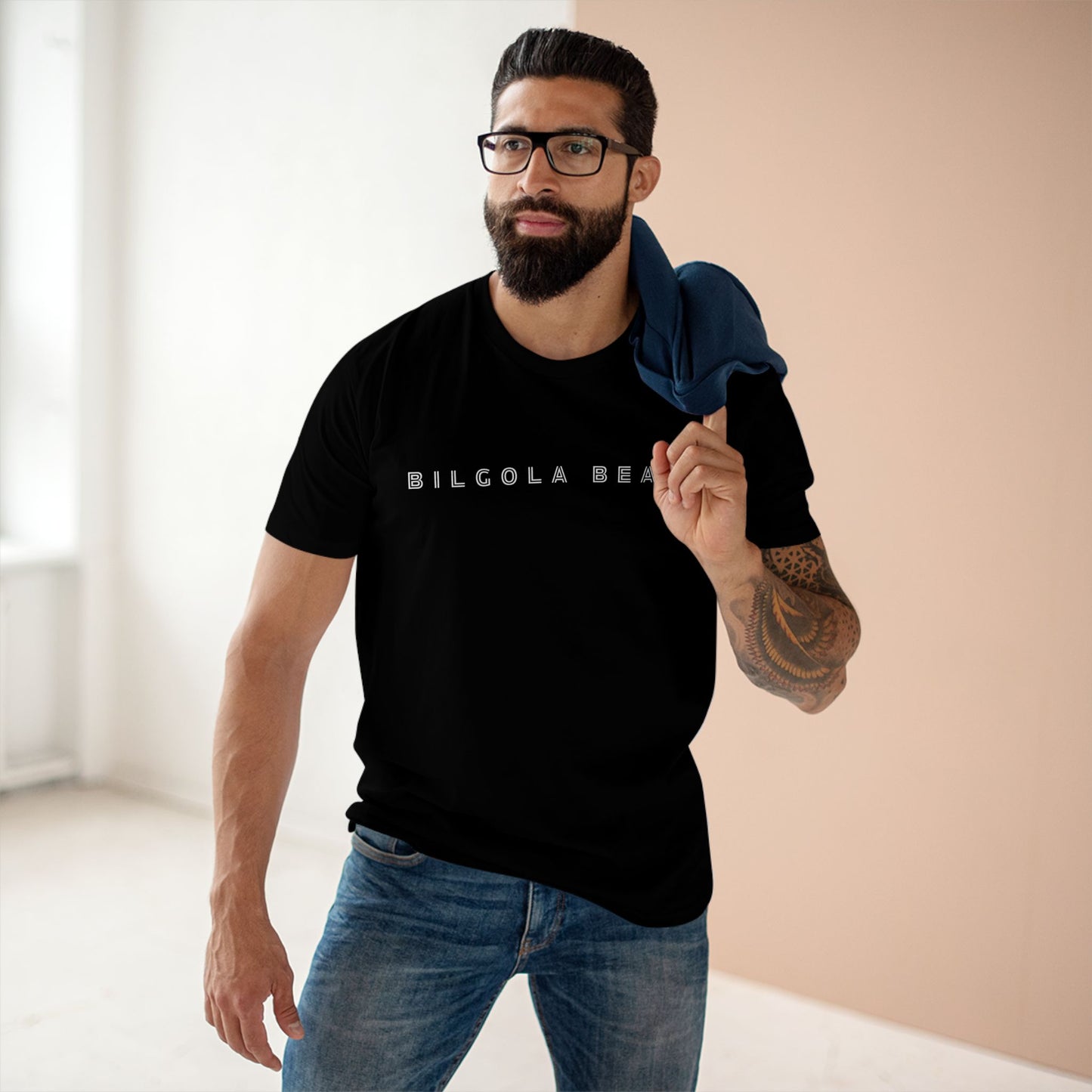 Bilgola Beach logo on Adult Staple Cotton T-Shirt