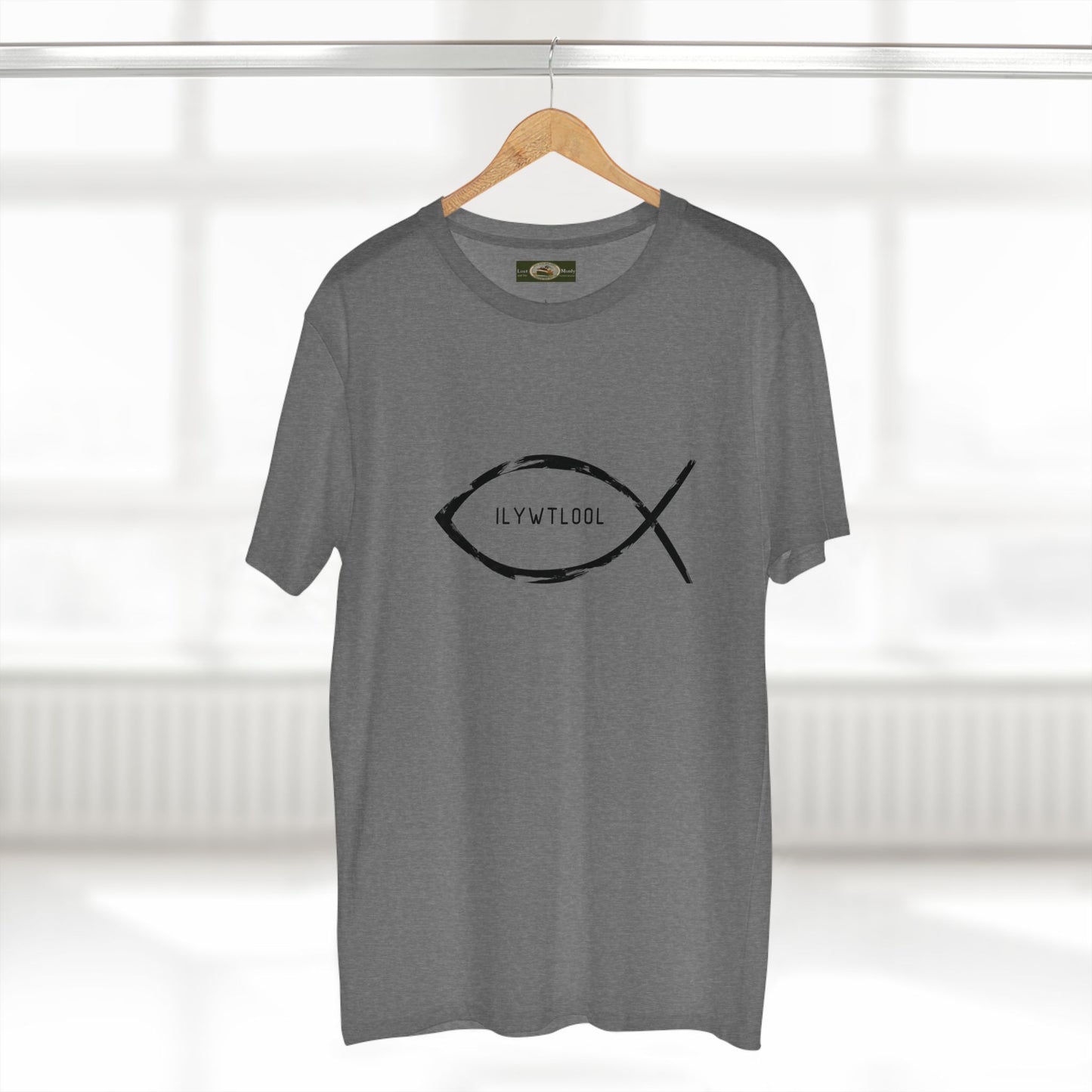 Christian Fish Acronym Adult Tee - Lost Manly Shop