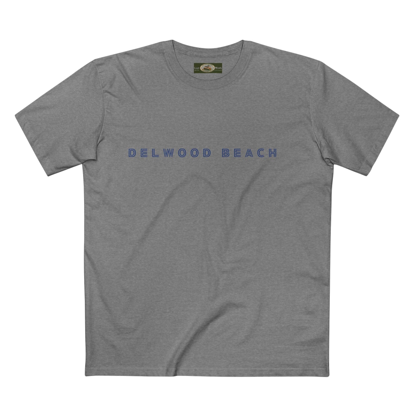 Delwood Beach logo on Adult Staple Cotton T-Shirt