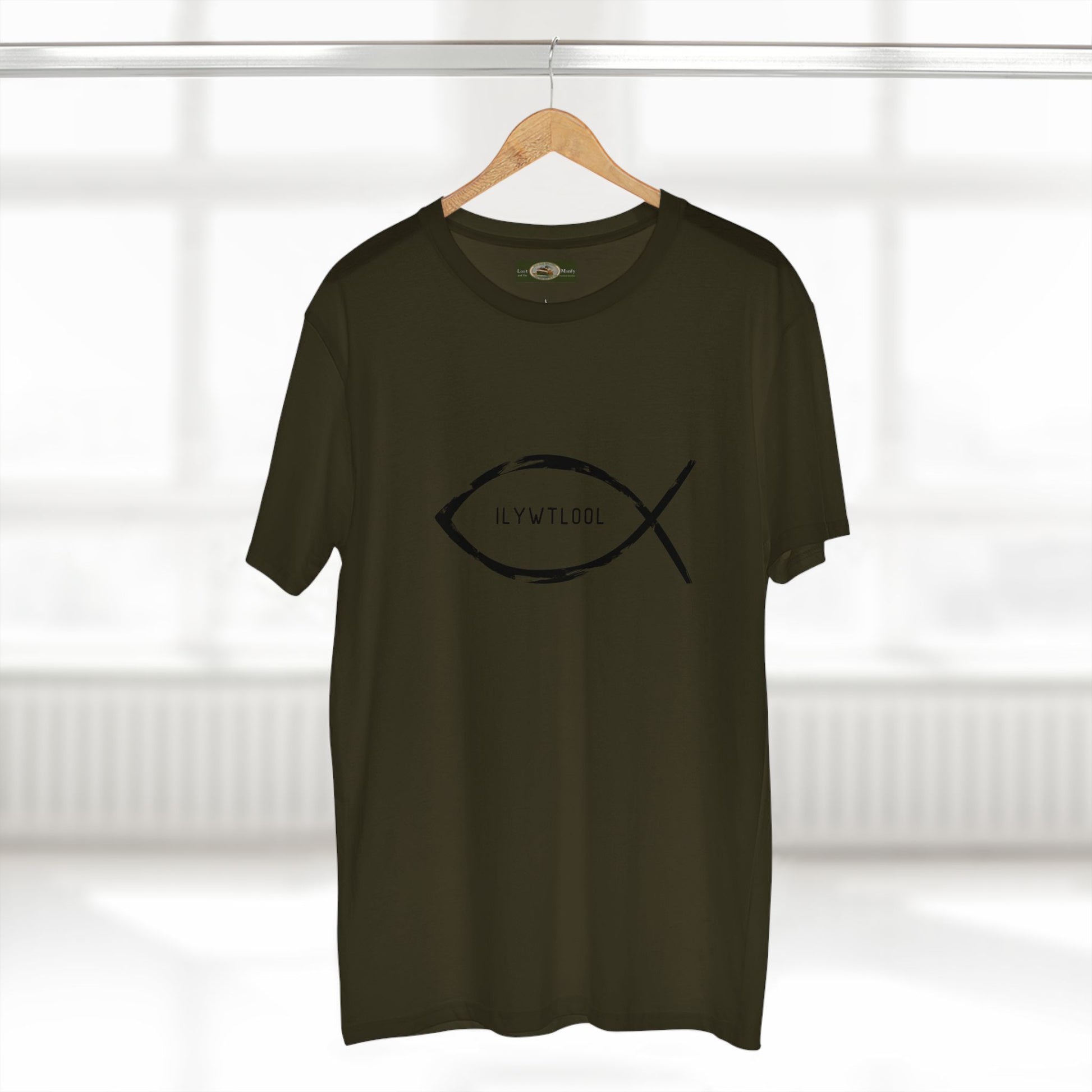 Christian Fish Acronym Adult Tee - Lost Manly Shop