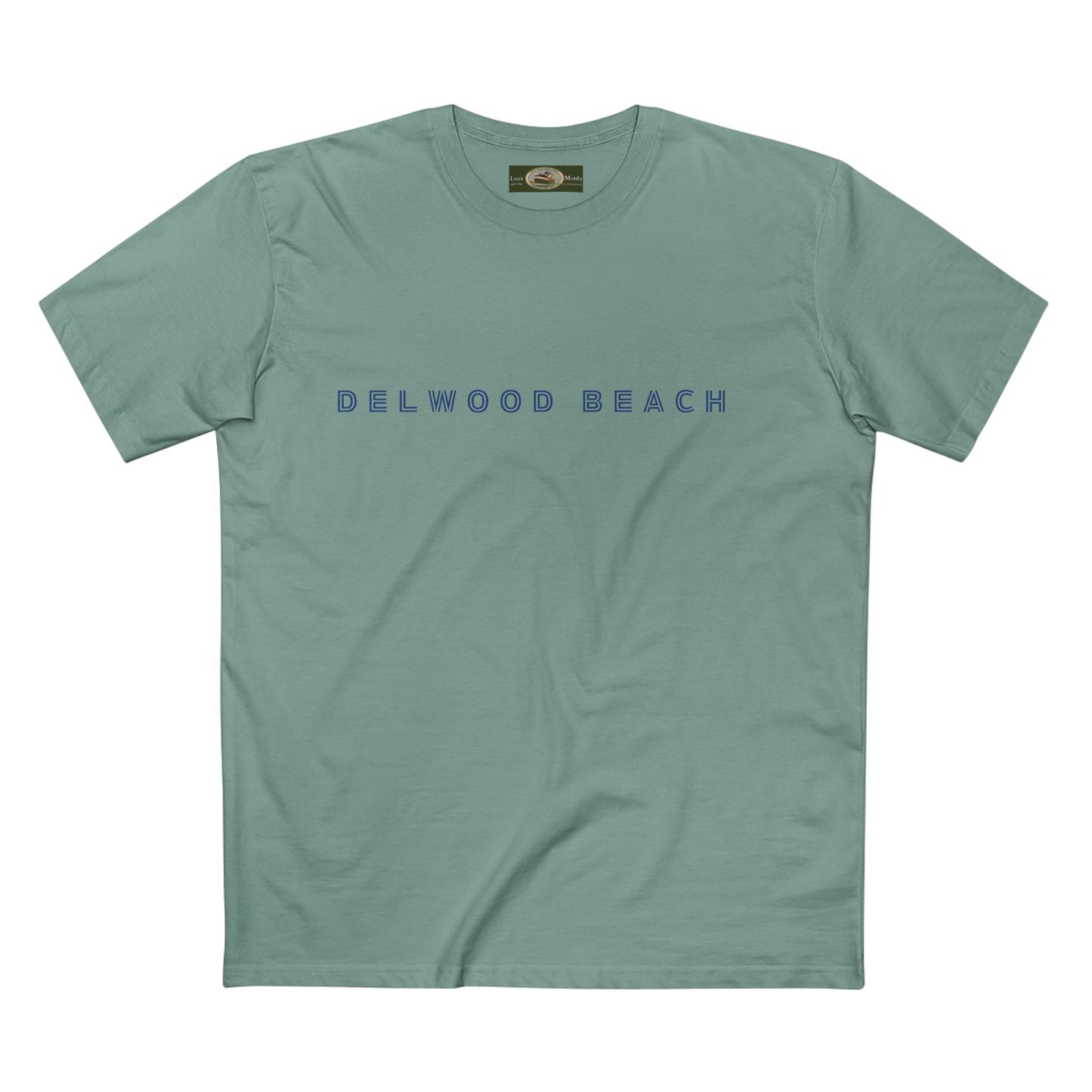 Delwood Beach logo on Adult Staple Cotton T-Shirt