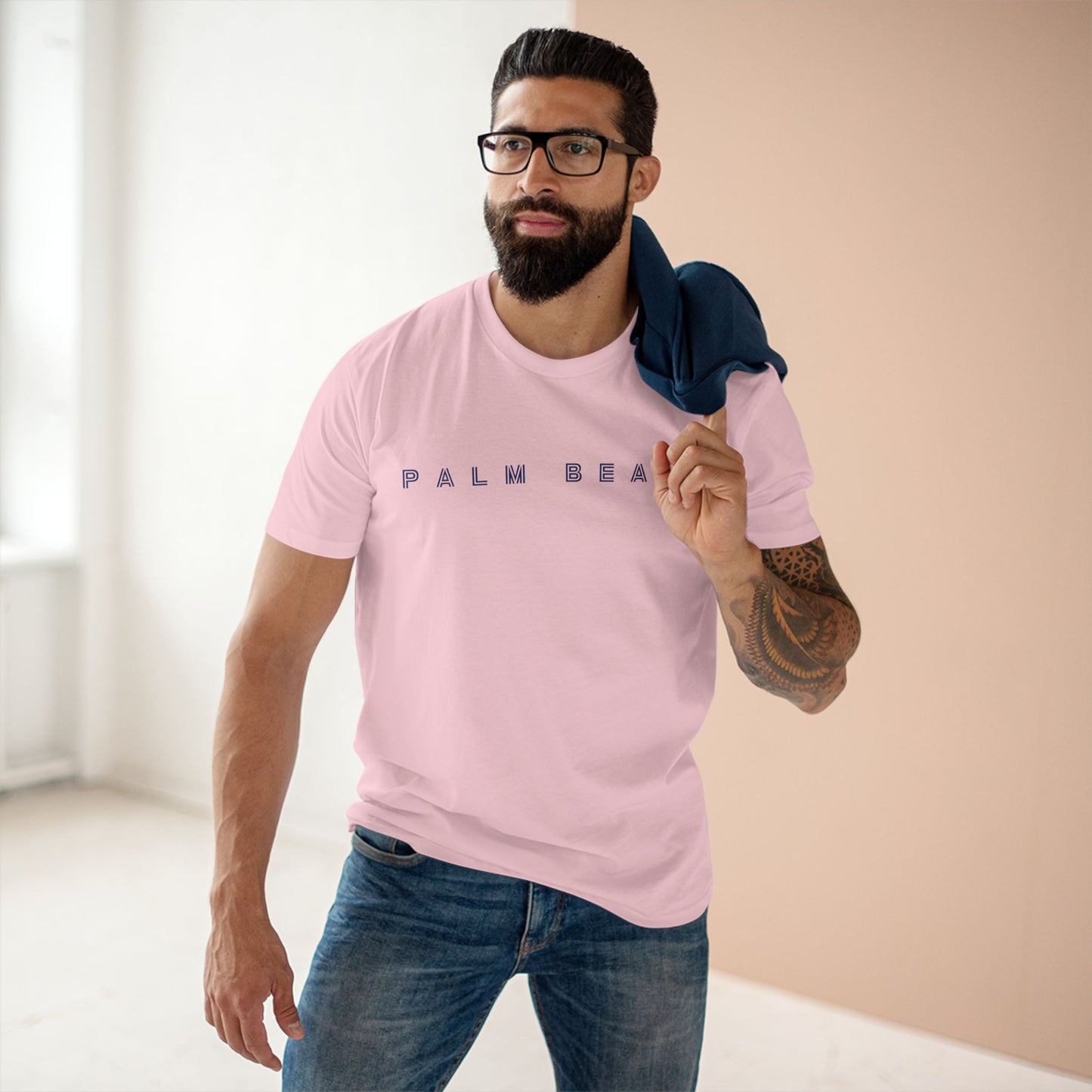 Palm Beach logo on Adult Staple Cotton T-Shirt