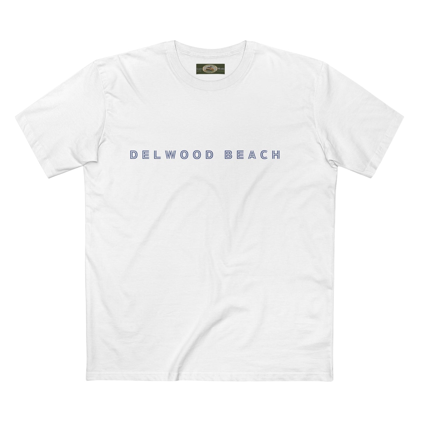 Delwood Beach logo on Adult Staple Cotton T-Shirt