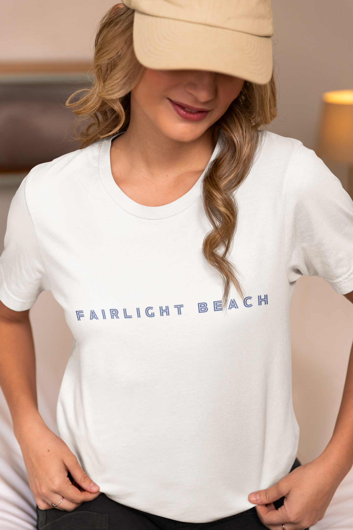 Delwood Beach logo on Adult Staple Cotton T-Shirt