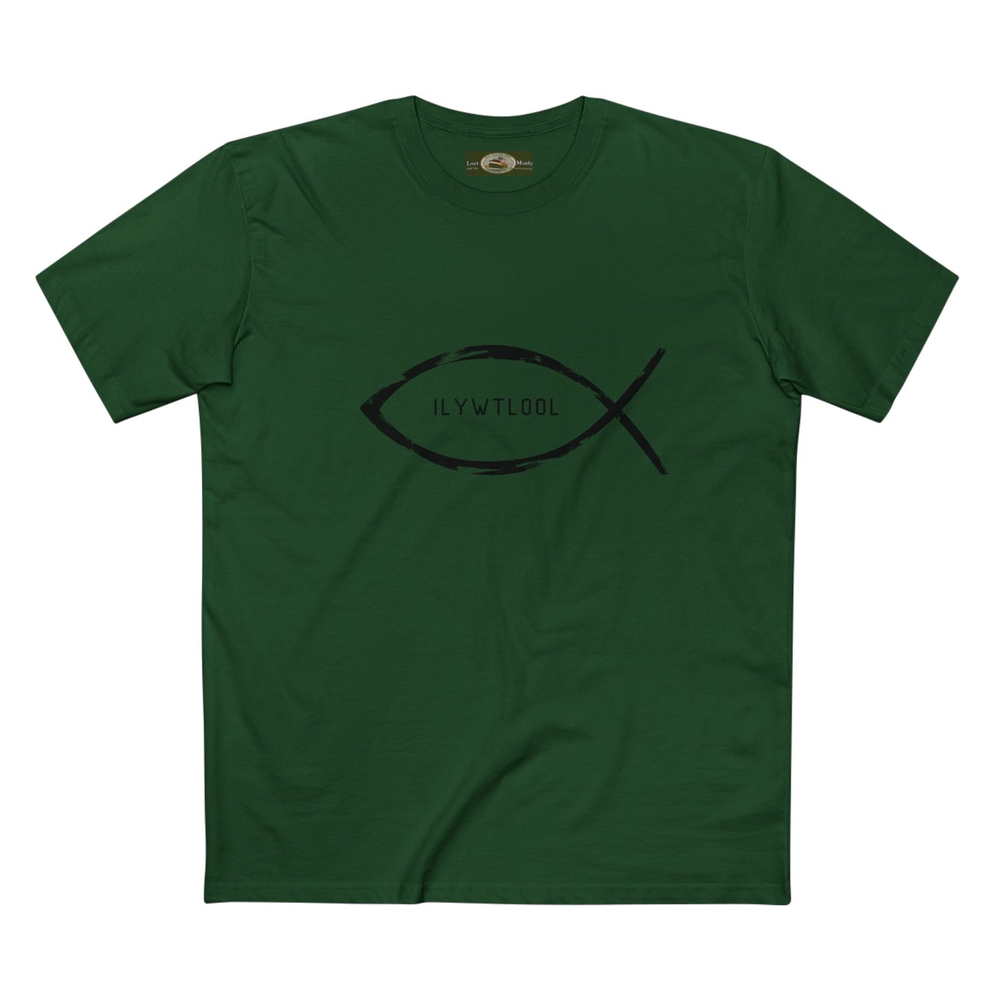 Christian Fish Acronym Adult Tee - Lost Manly Shop