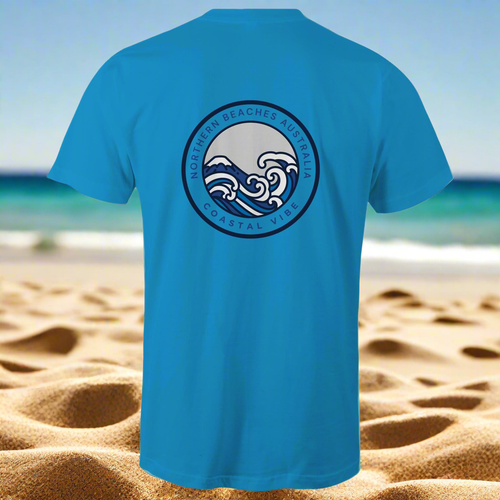 Coastal Vibe Northern Beaches Sydney Australia Printed Logo T-Shirt - Lost Manly Shop