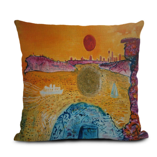 Sydney Coastal Charm Cushion Cover – Unique Art for Home Decor - Lost Manly Shop