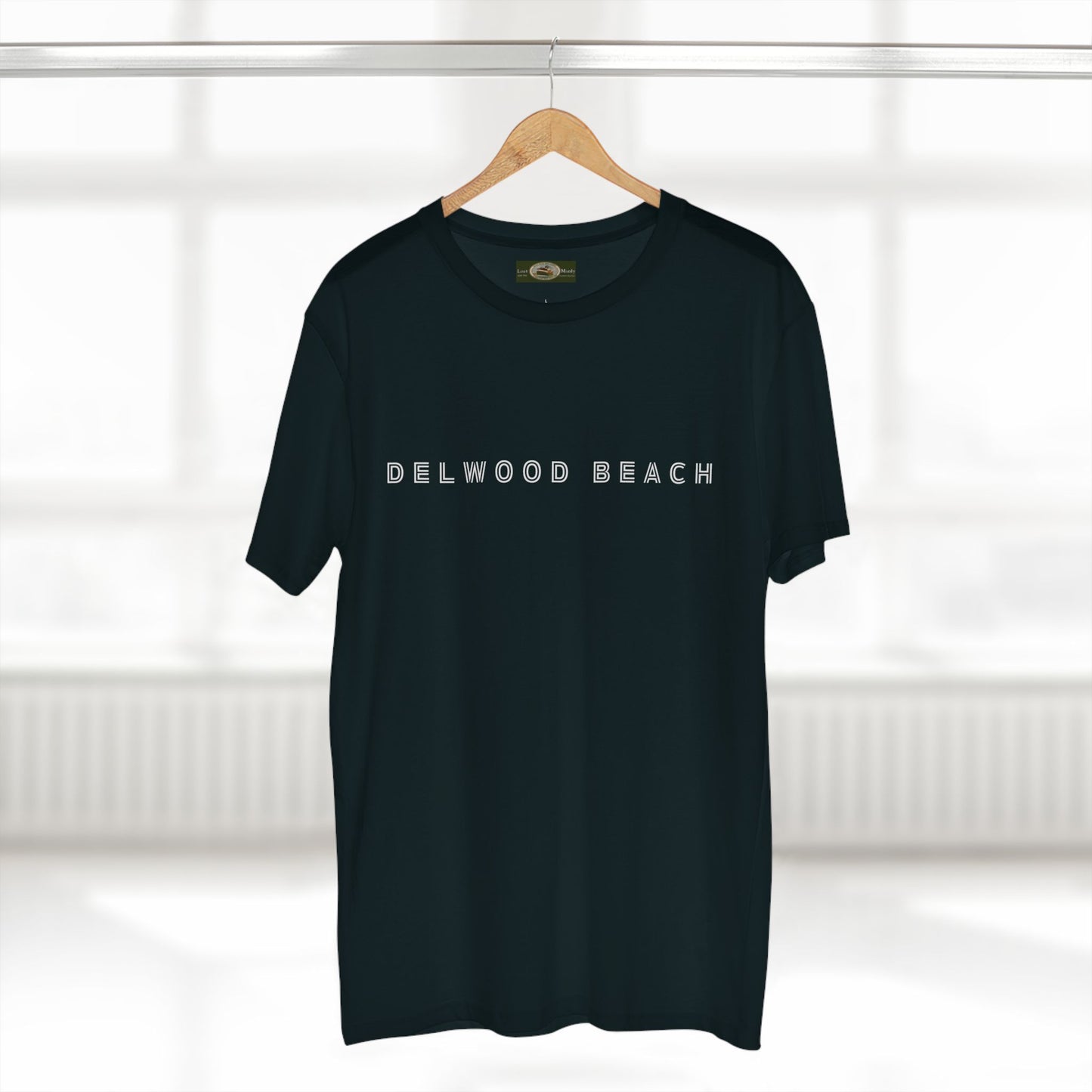 Delwood Beach logo on Adult Staple Cotton T-Shirt