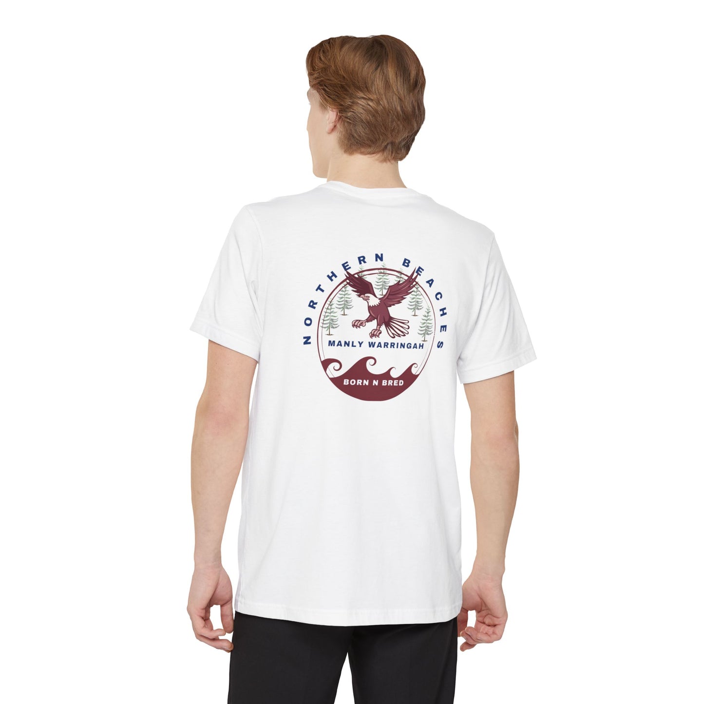 Manly Warringah Born n Bred Unisex Pocket T-shirt - Lost Manly Shop