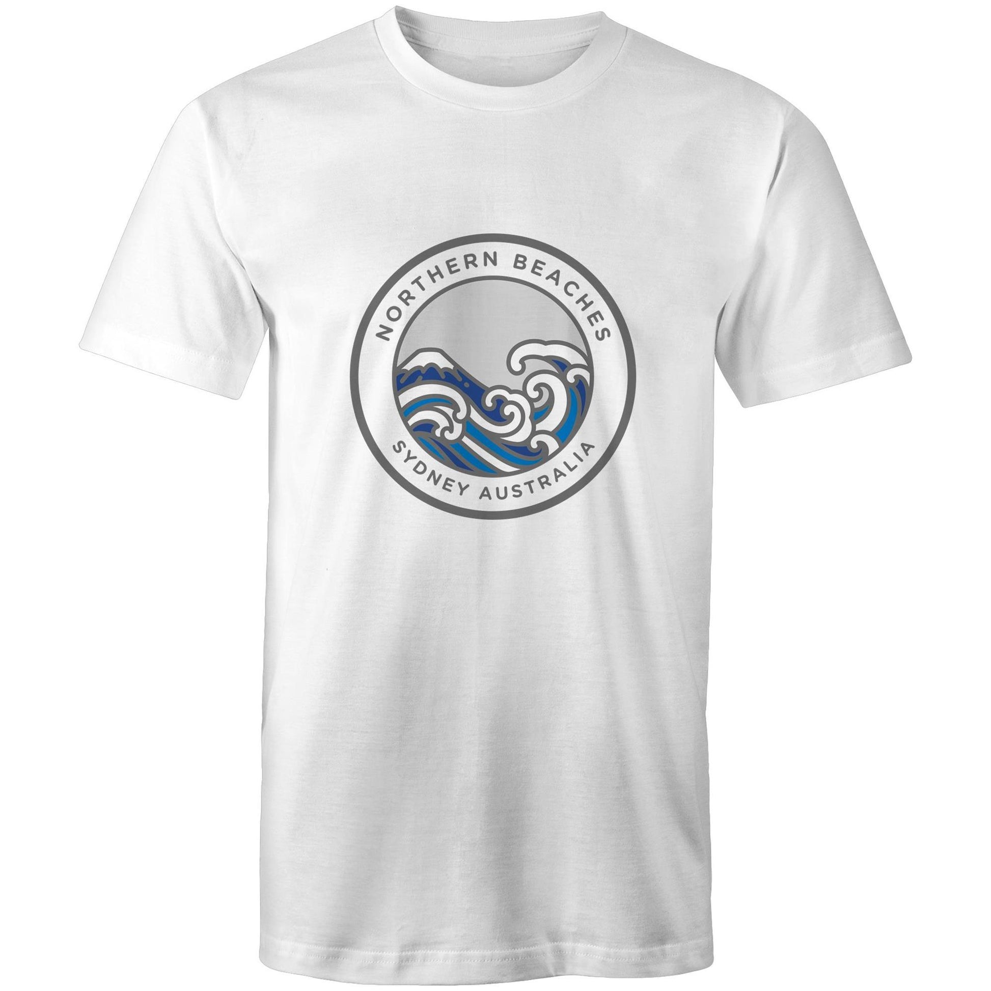 Northern Beaches East Coast Australia logo on Adult Quality Cotton T-Shirt - Lost Manly Shop