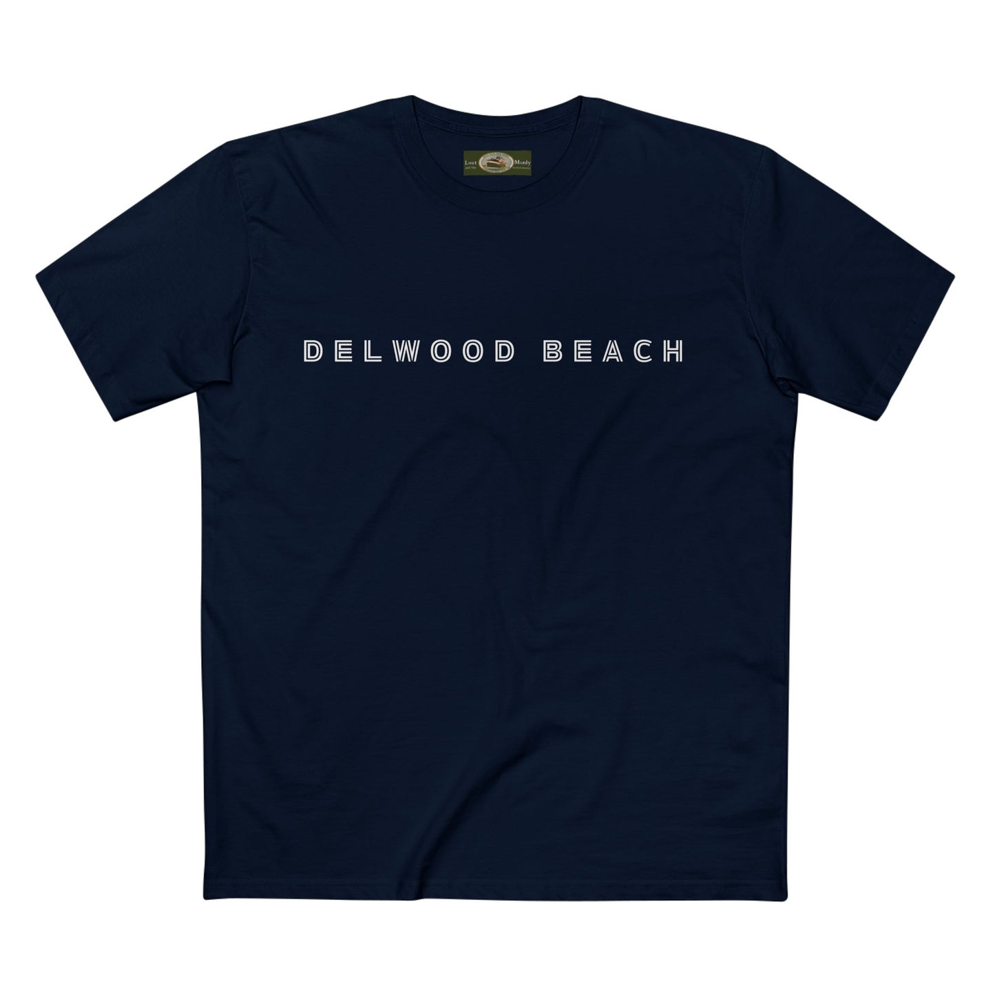 Delwood Beach logo on Adult Staple Cotton T-Shirt