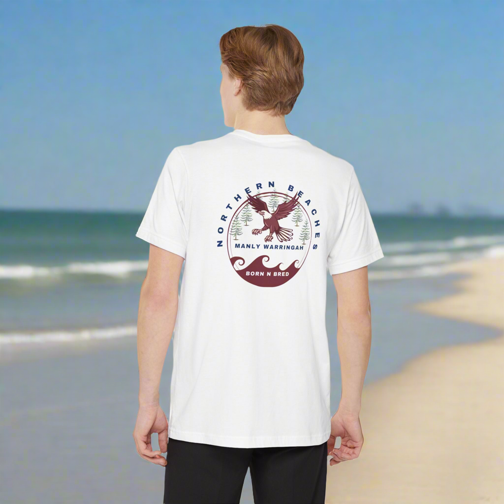 Manly Warringah Born n Bred Unisex Pocket T-shirt - Lost Manly Shop