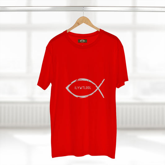 Adult T-Shirt Christian Fish acronym (ILYWTLOOL) custom logo - Lost Manly Shop