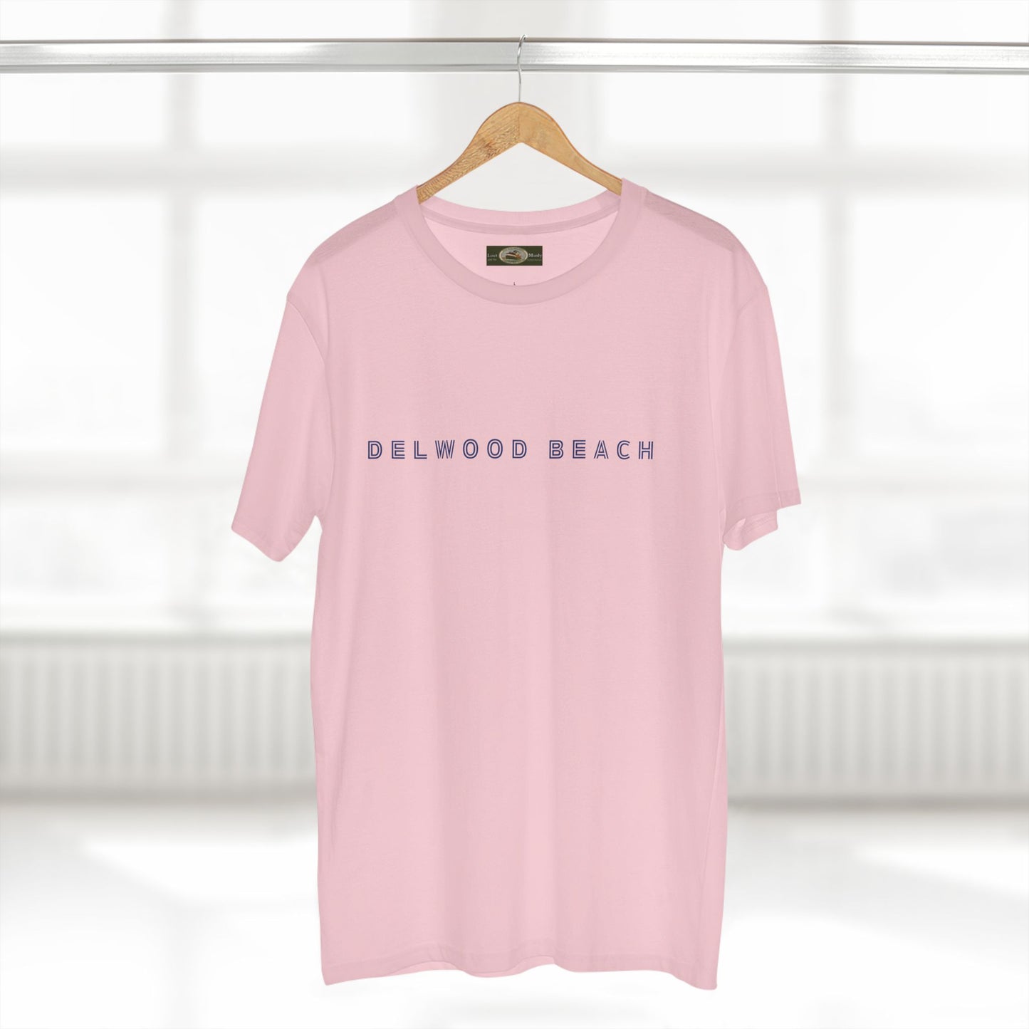 Delwood Beach logo on Adult Staple Cotton T-Shirt