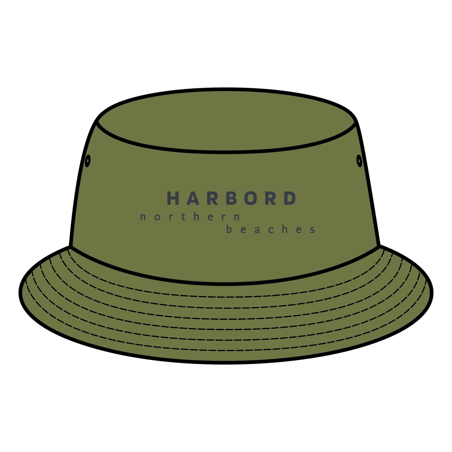 HARBORD NB Bucket Hat with Custom Northern Beaches Logo Design