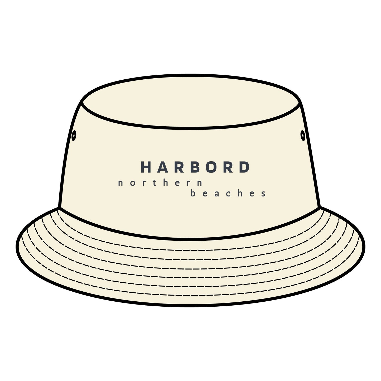 HARBORD NB Bucket Hat with Custom Northern Beaches Logo Design