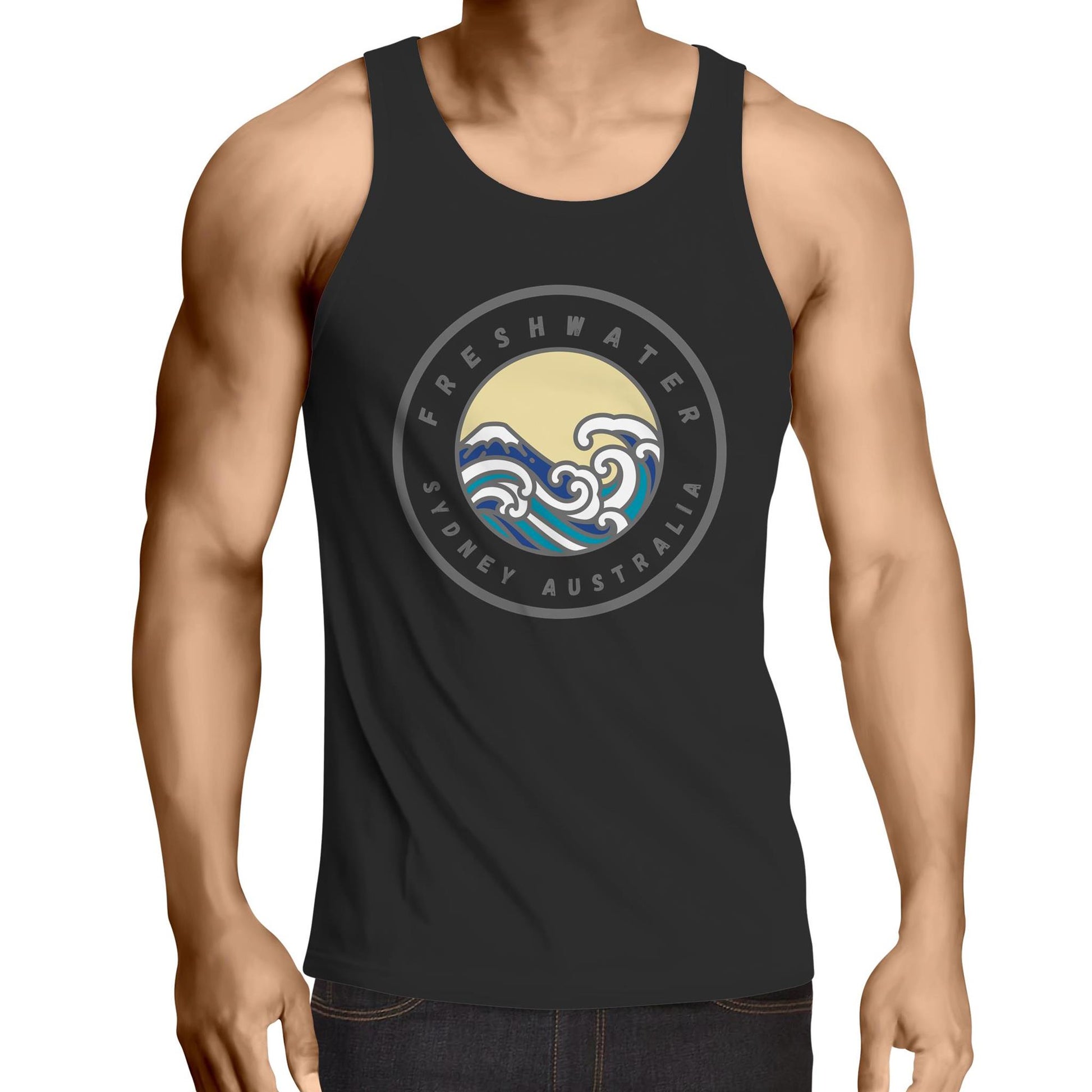 AS Colour Lowdown - Freshwater Sydney Australia Adult Singlet Top - Lost Manly Shop