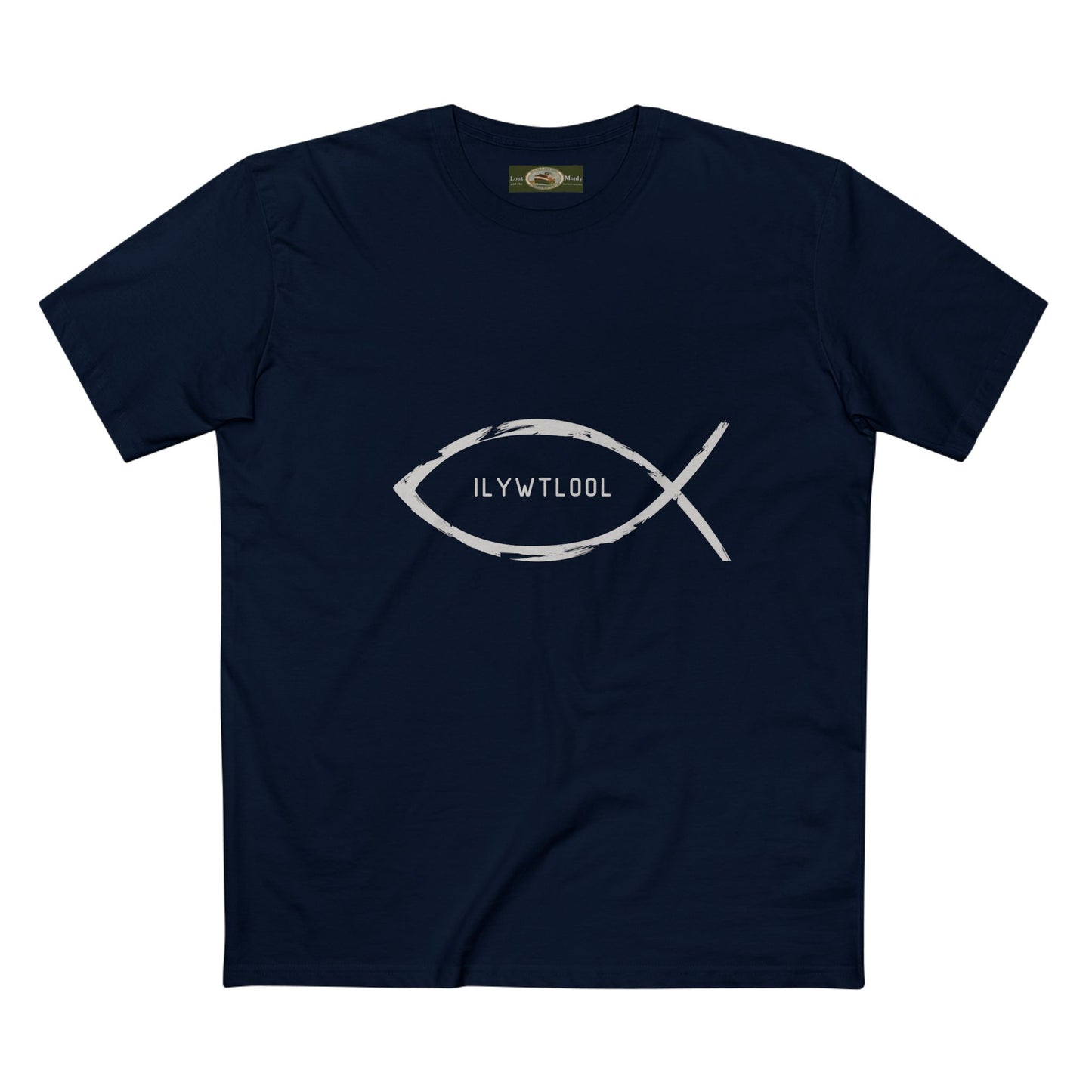 Christian Fish Acronym Adult Tee - Lost Manly Shop