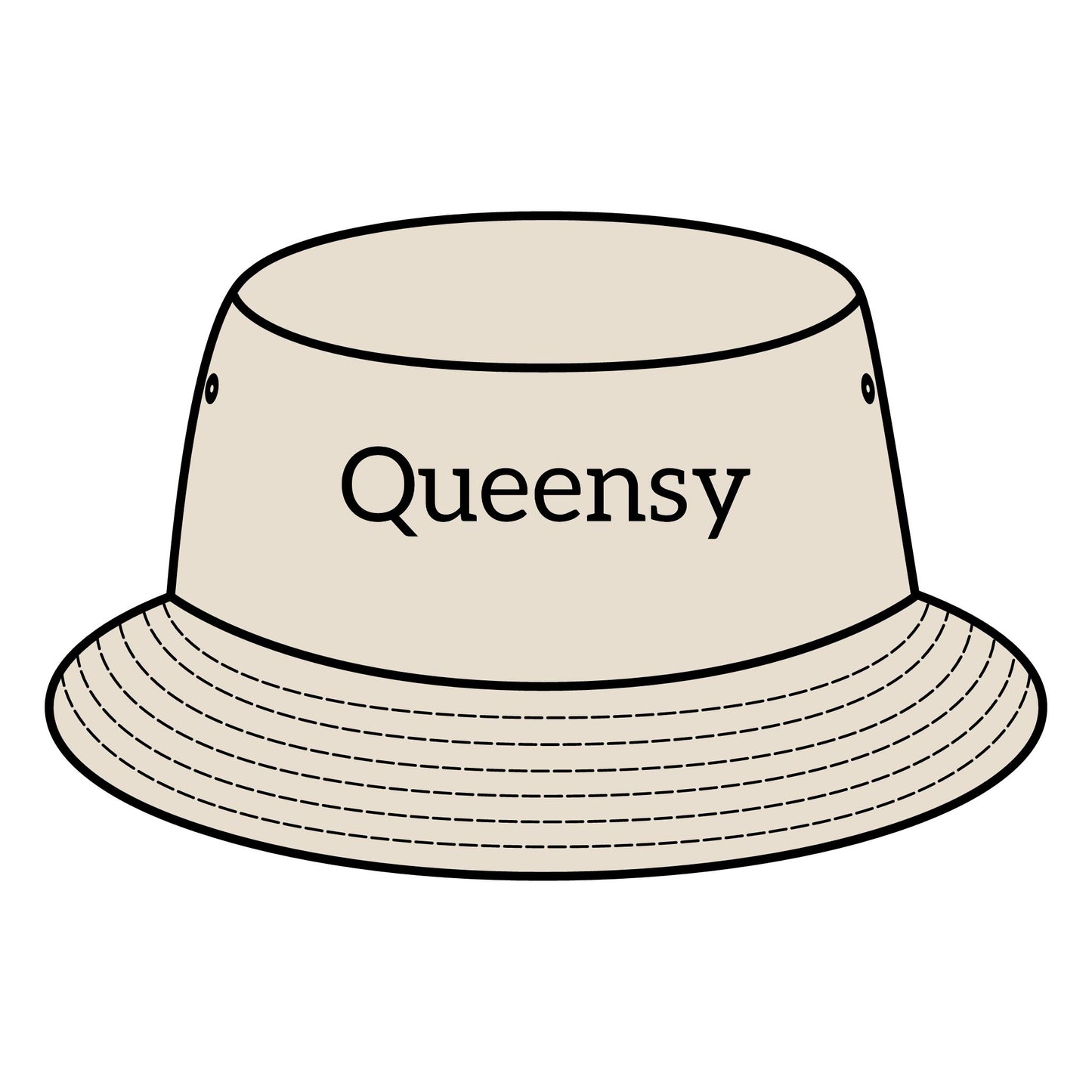 Queensy Bucket Hat with Custom Printed Logo