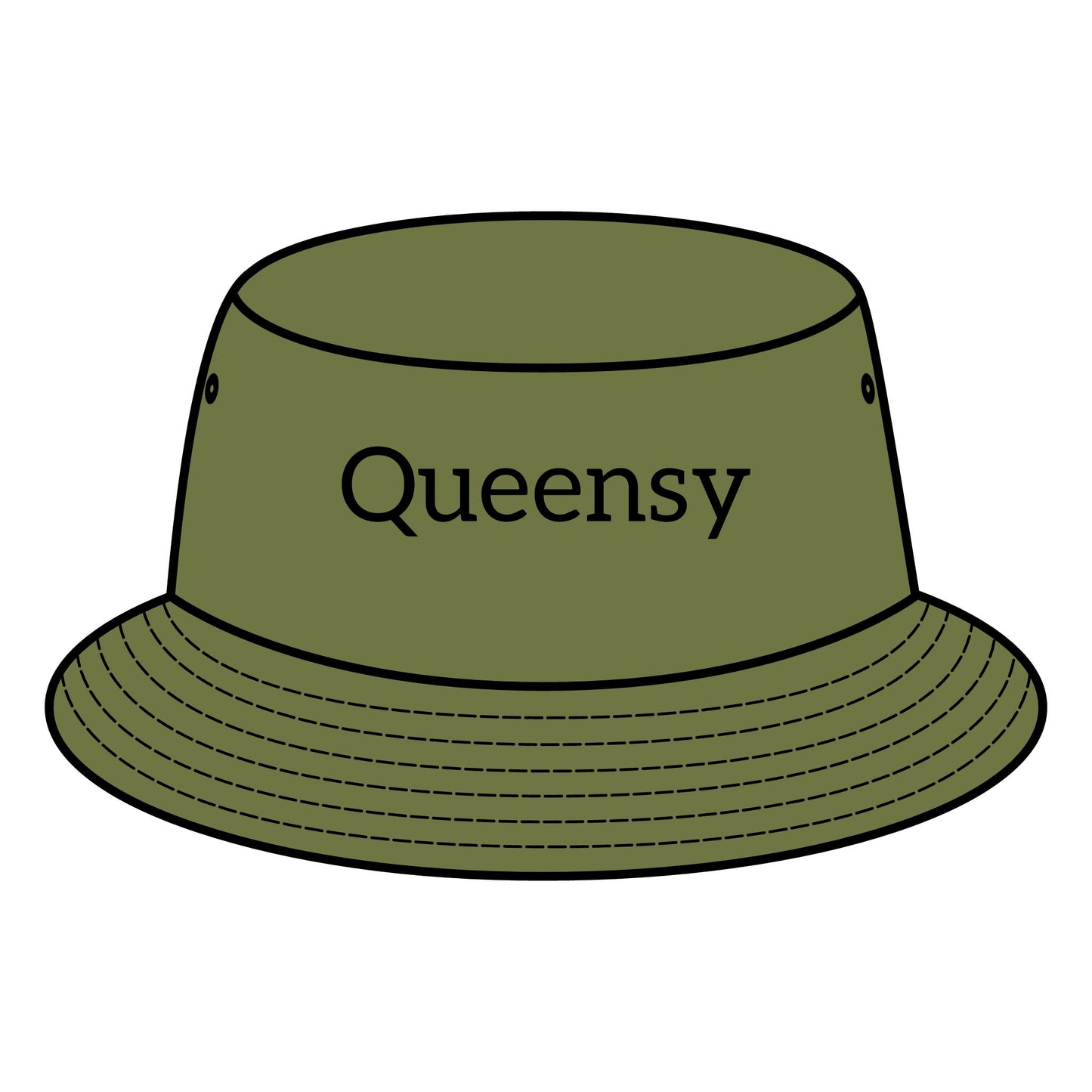 Queensy Bucket Hat with Custom Printed Logo