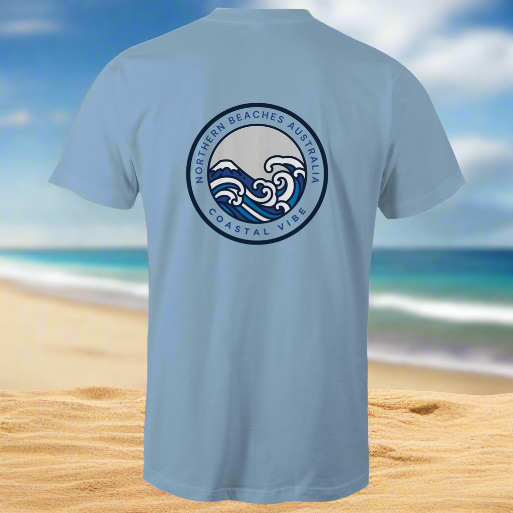 Coastal Vibe Northern Beaches Sydney Australia Printed Logo T-Shirt - Lost Manly Shop