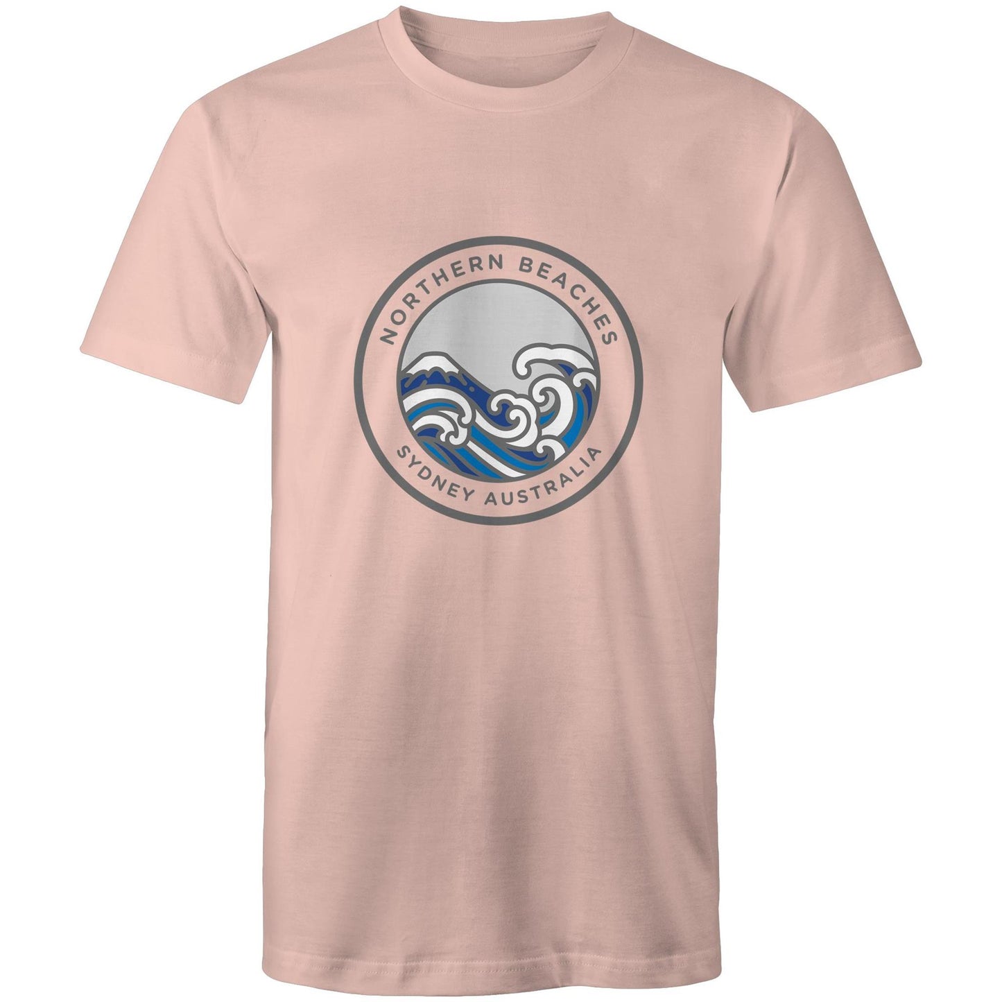 Northern Beaches East Coast Australia logo on Adult Quality Cotton T-Shirt - Lost Manly Shop