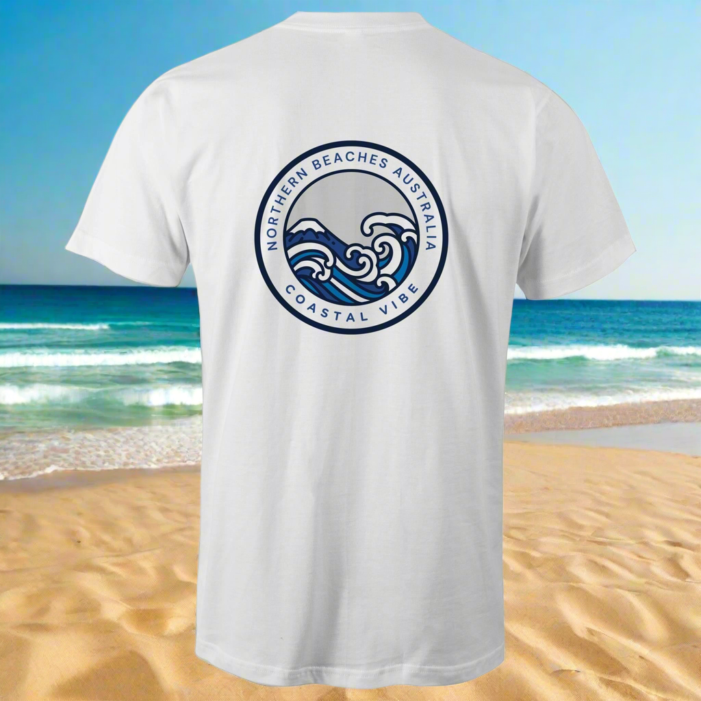 Coastal Vibe Northern Beaches Sydney Australia Printed Logo T-Shirt - Lost Manly Shop