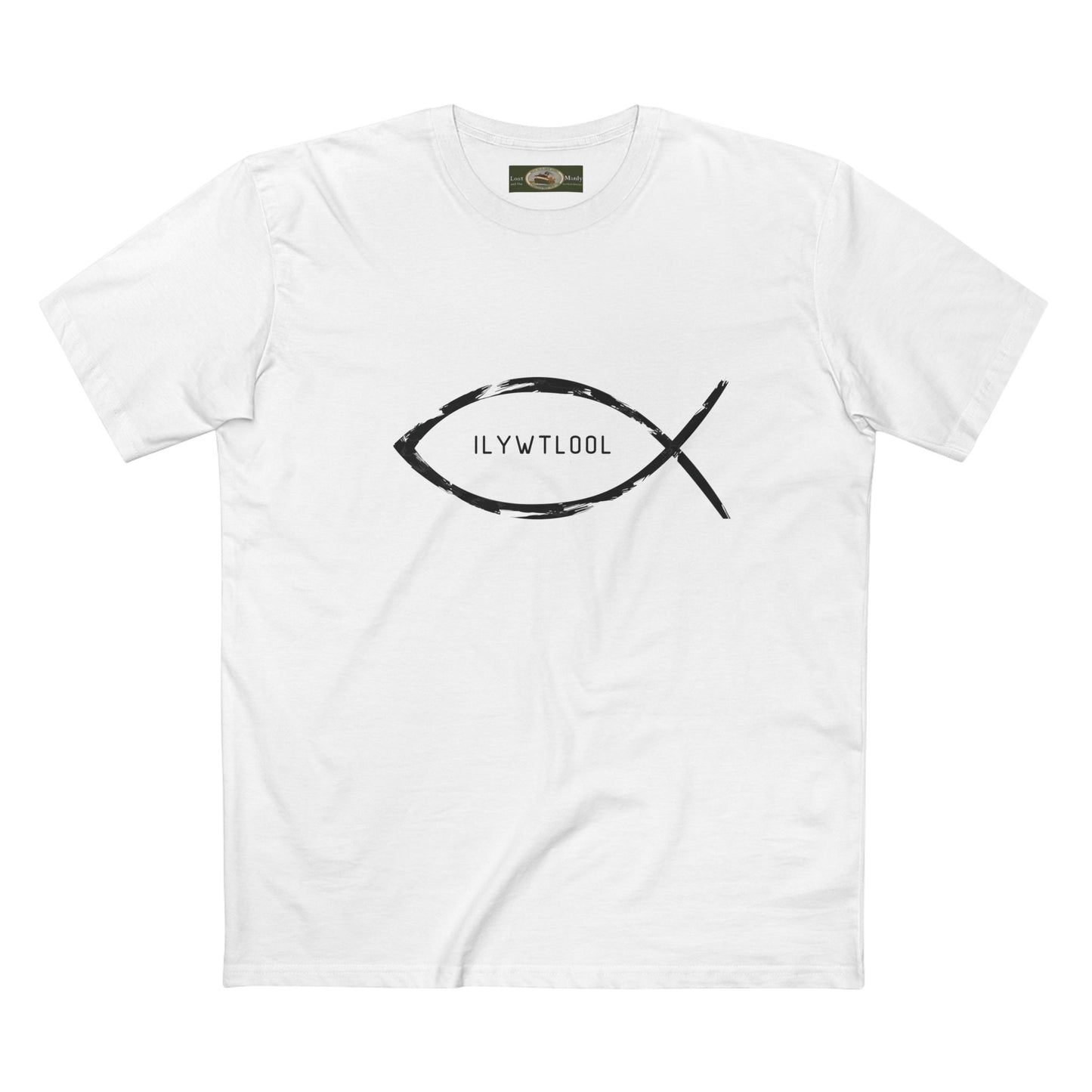 Christian Fish Acronym Adult Tee - Lost Manly Shop