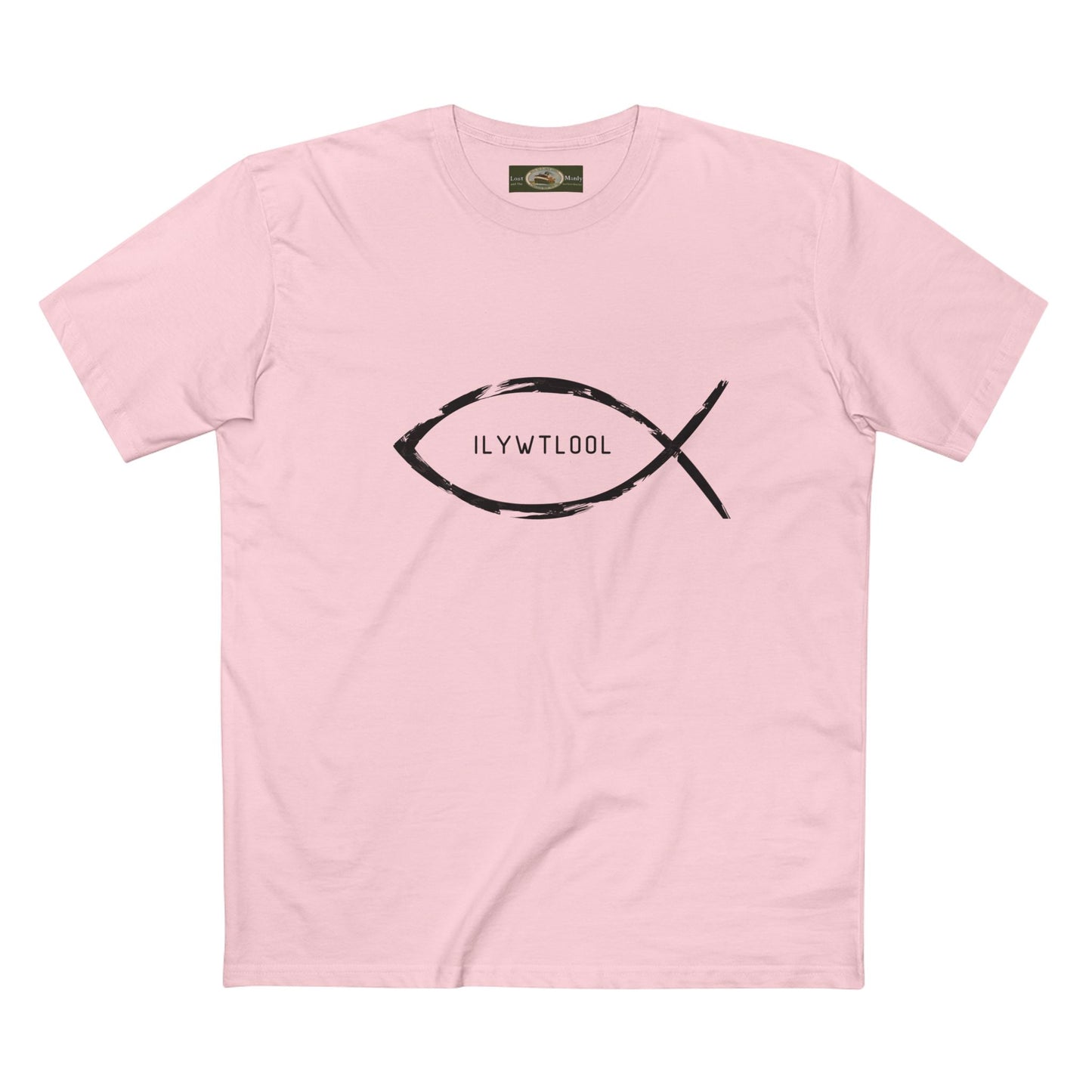 Christian Fish Acronym Adult Tee - Lost Manly Shop