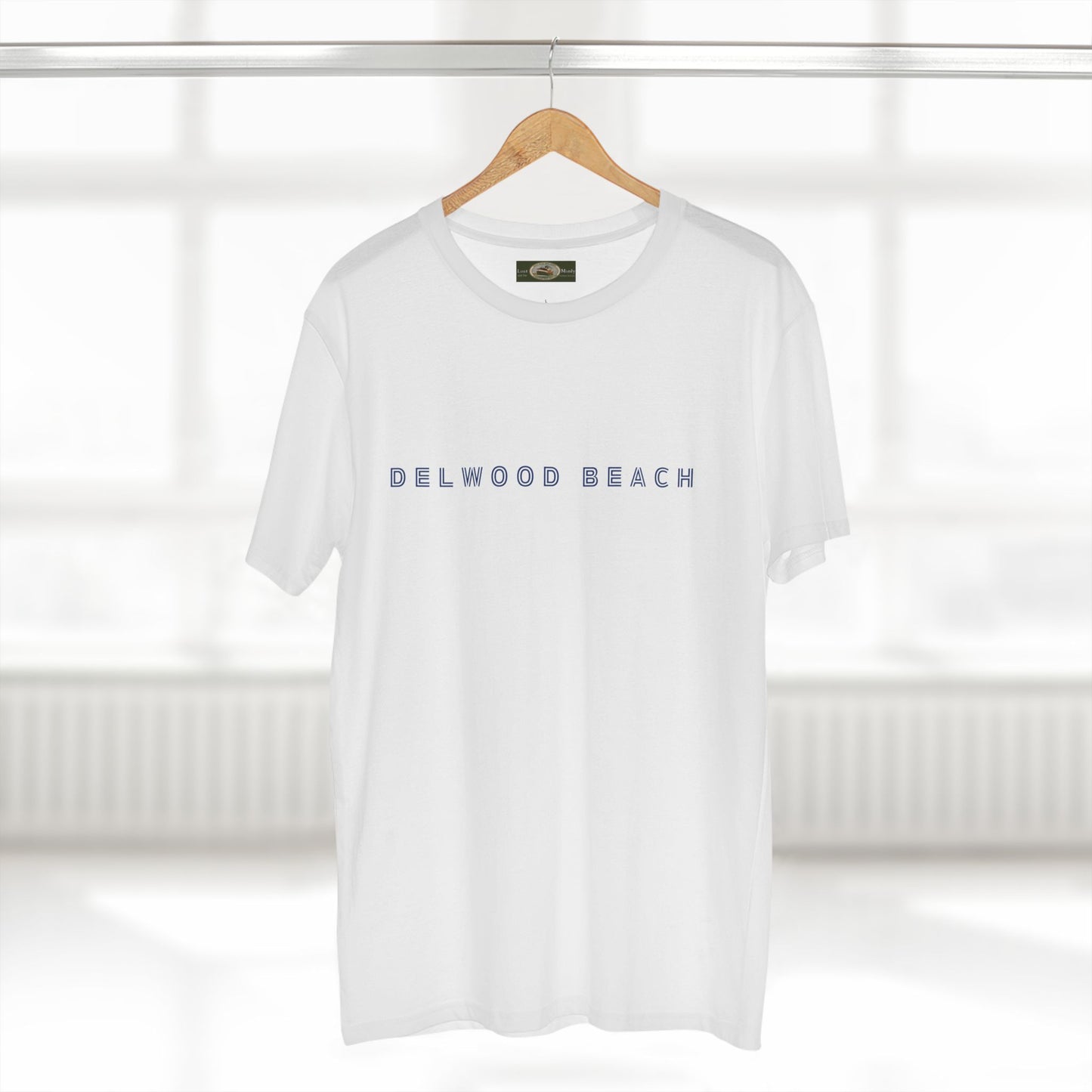 Delwood Beach logo on Adult Staple Cotton T-Shirt