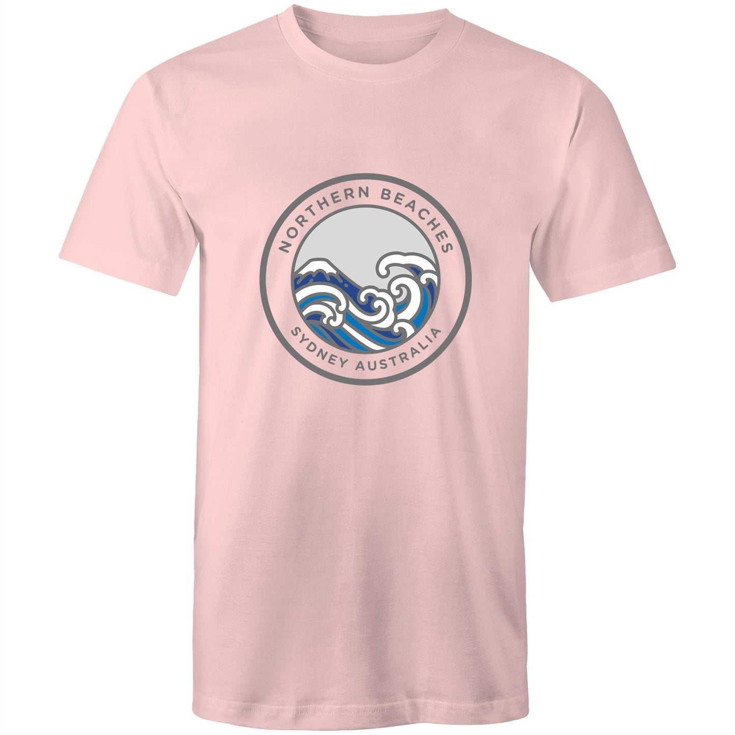 Northern Beaches East Coast Australia logo on Adult Quality Cotton T-Shirt - Lost Manly Shop