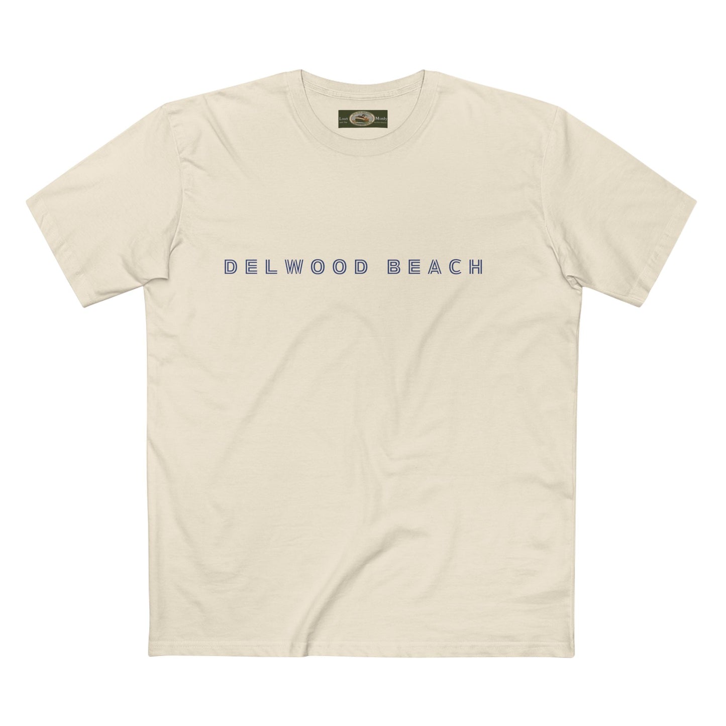 Delwood Beach logo on Adult Staple Cotton T-Shirt