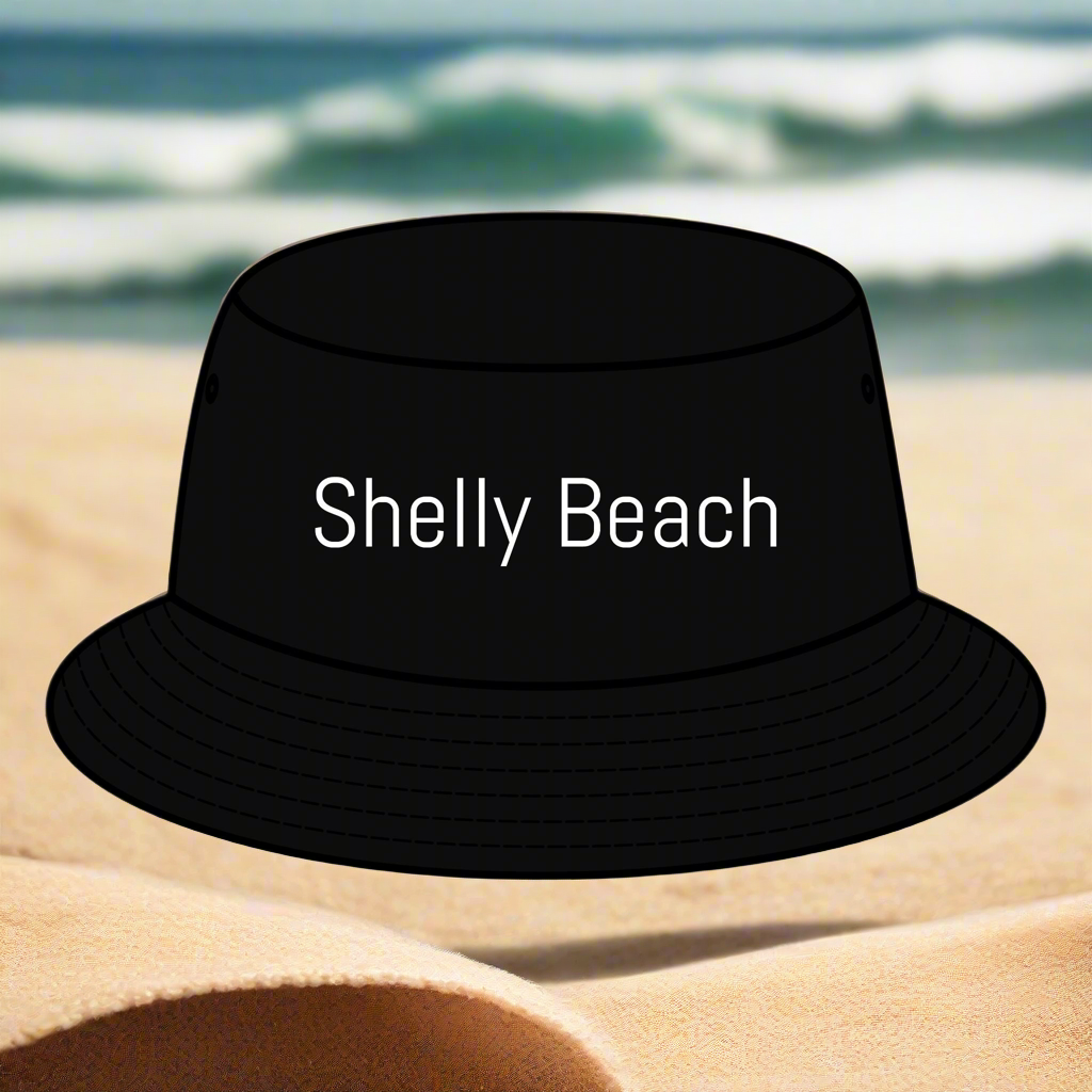 SHELLY BEACH Bucket Hat Custom Northern Beaches Logo Design